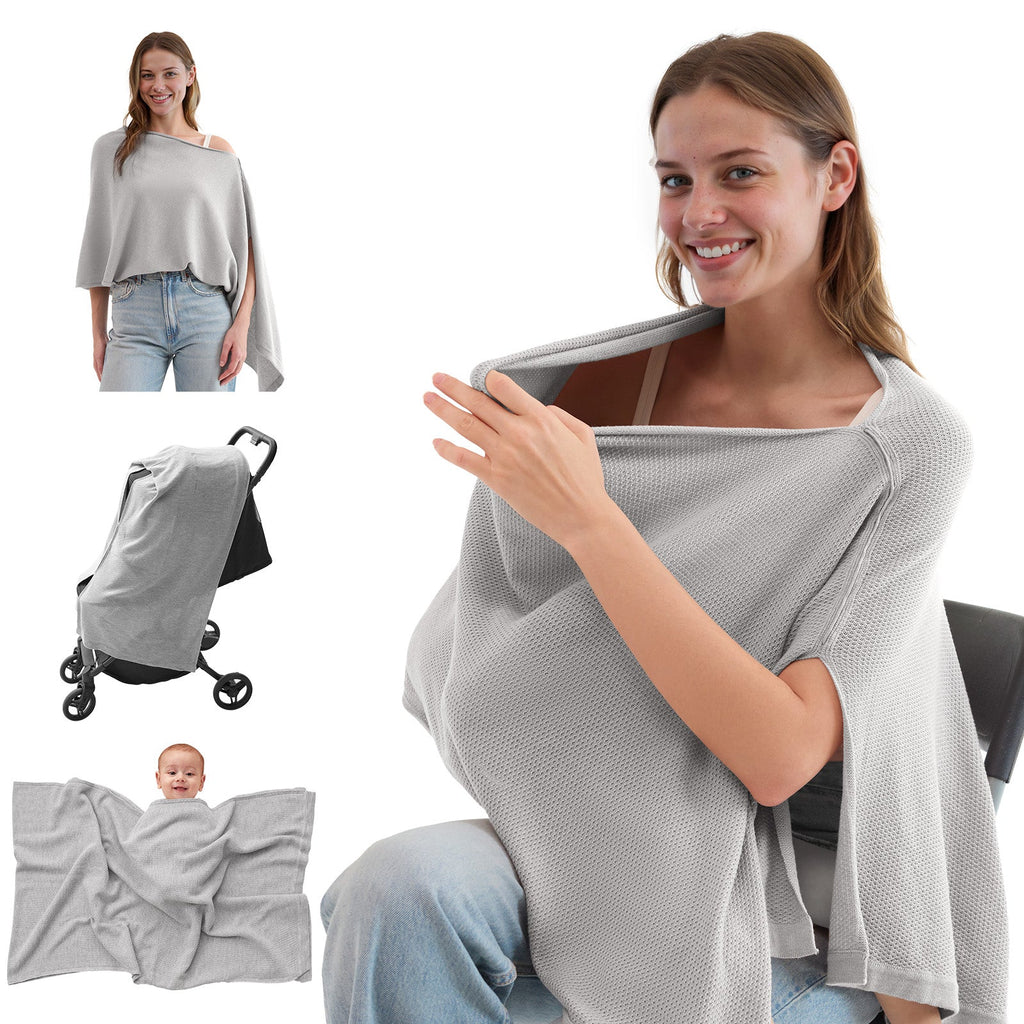 Nursing Cover - Soft, Breathable, Multi-Use Privacy Poncho