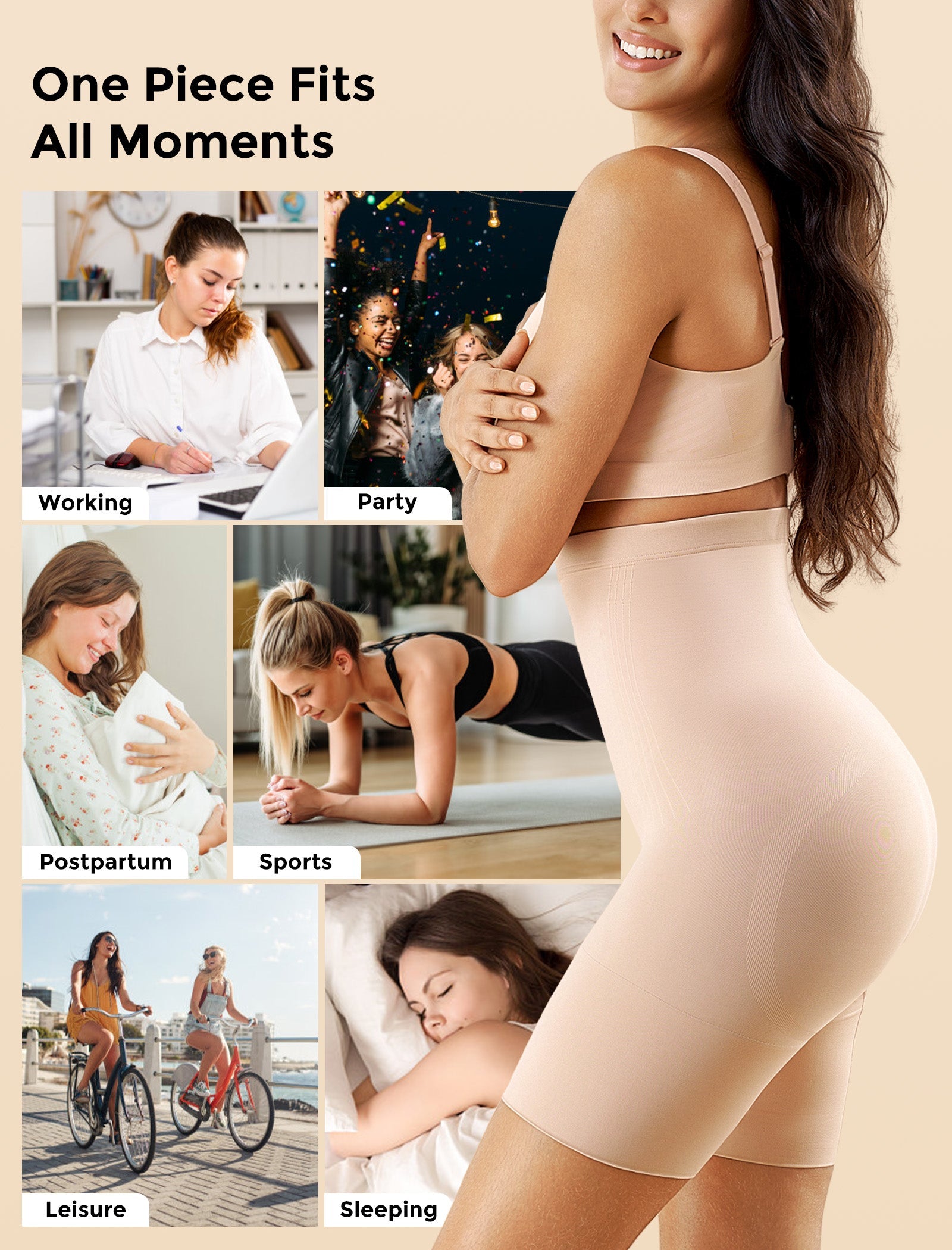 Seamless Tummy Shapewear Shorts - Postpartum & Daily Dress