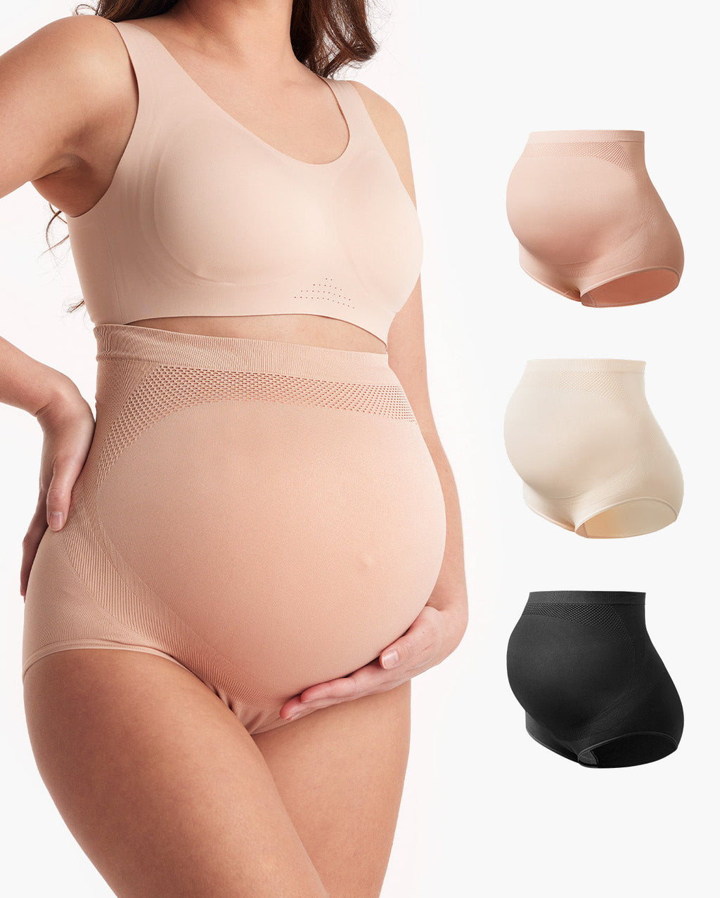 High Waist Pregnancy Seamless Soft Belly Support Panties