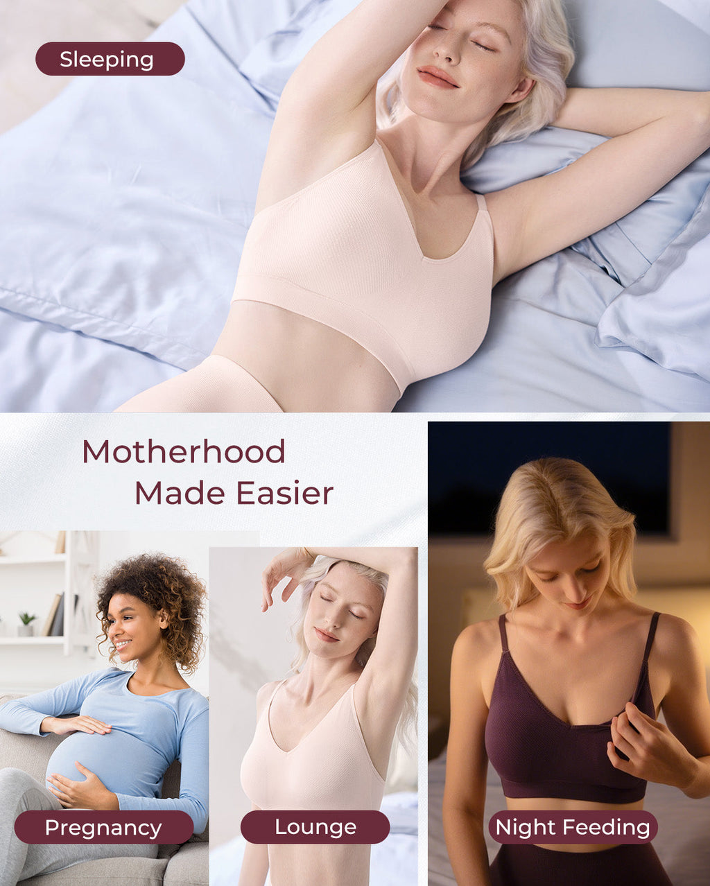 Seamless Sleep Bra - Wireless, Stretchy & Soft