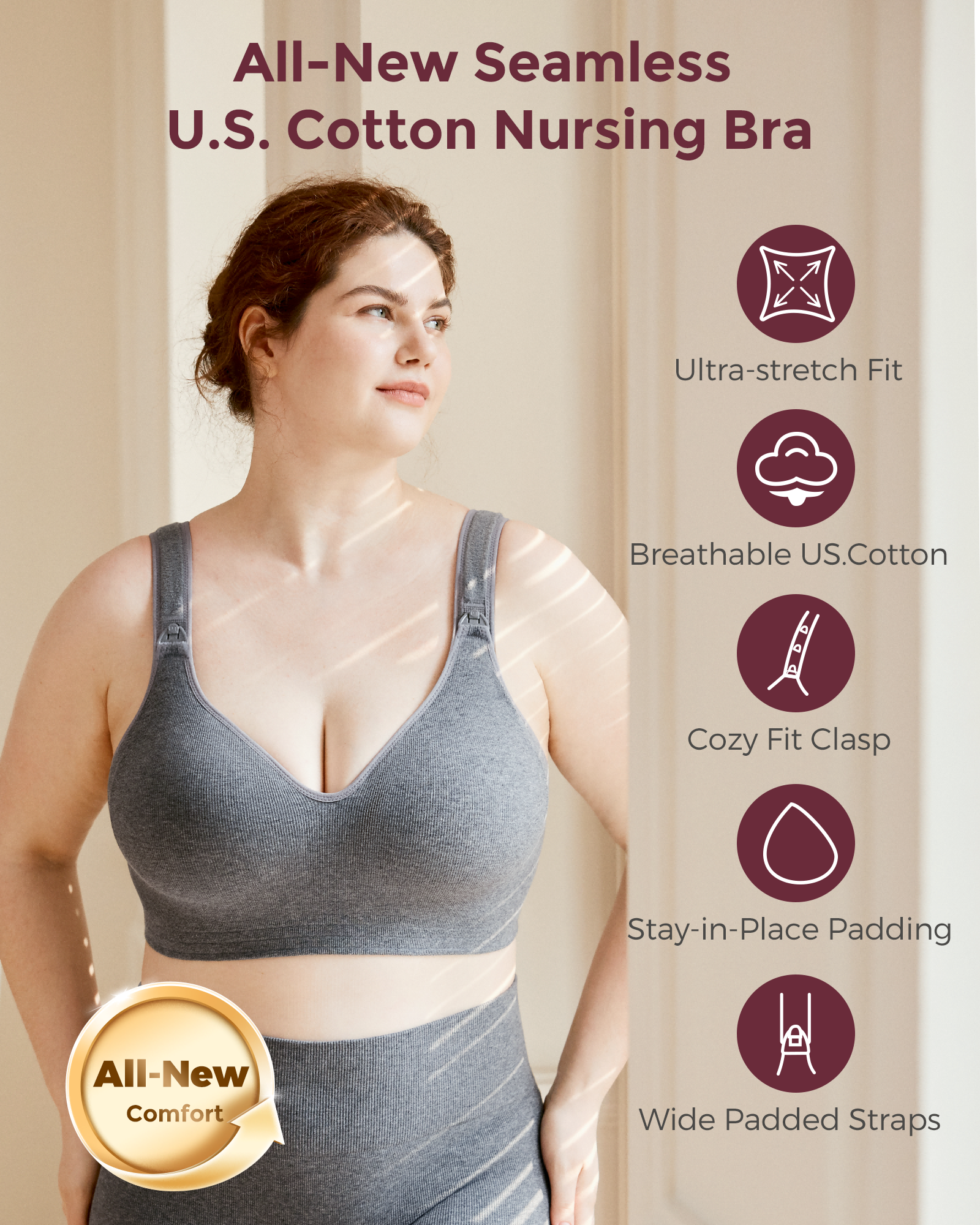 Busty Cotton Nursing Bras