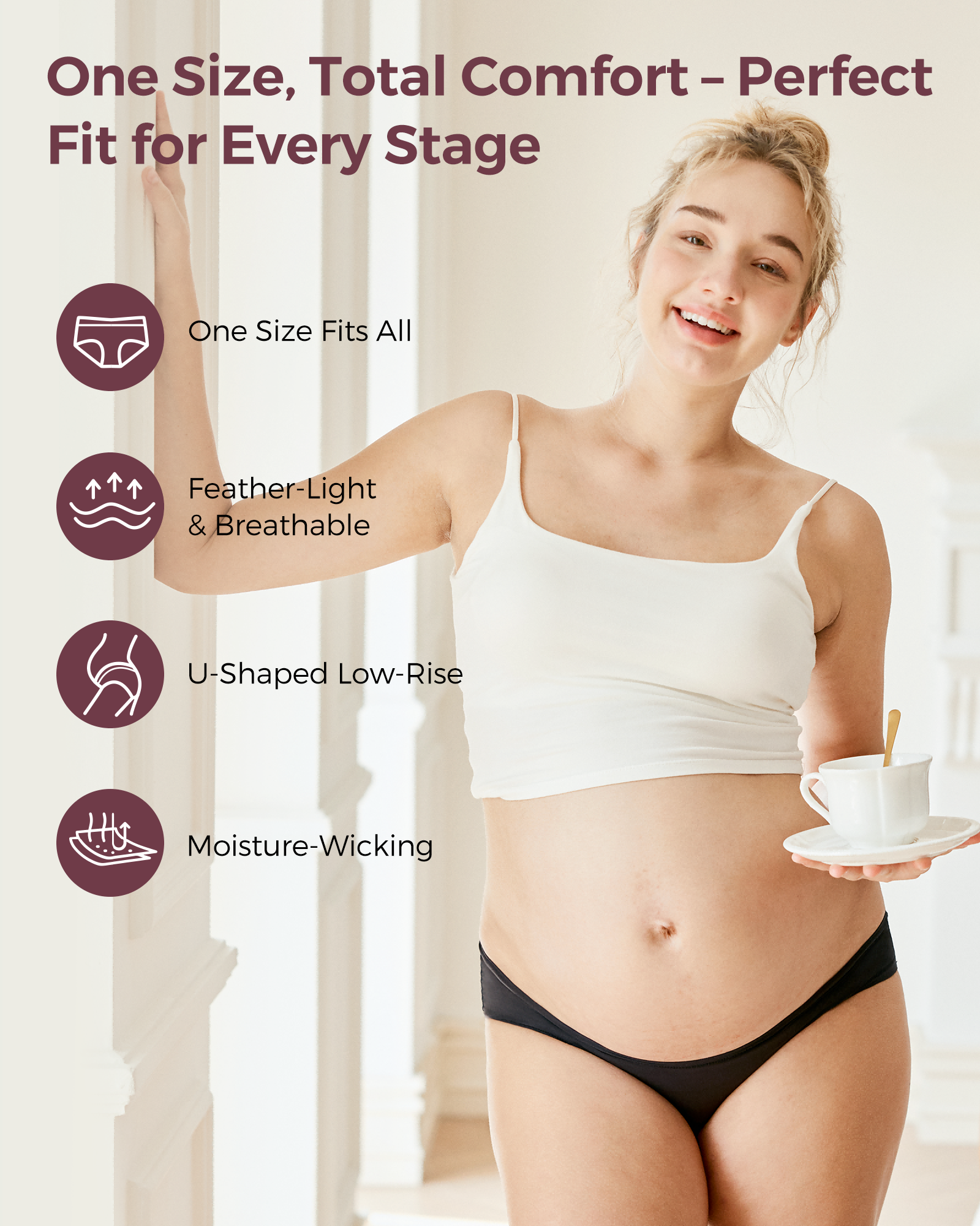 Momcozy SkinHug One-Size Maternity Underwear