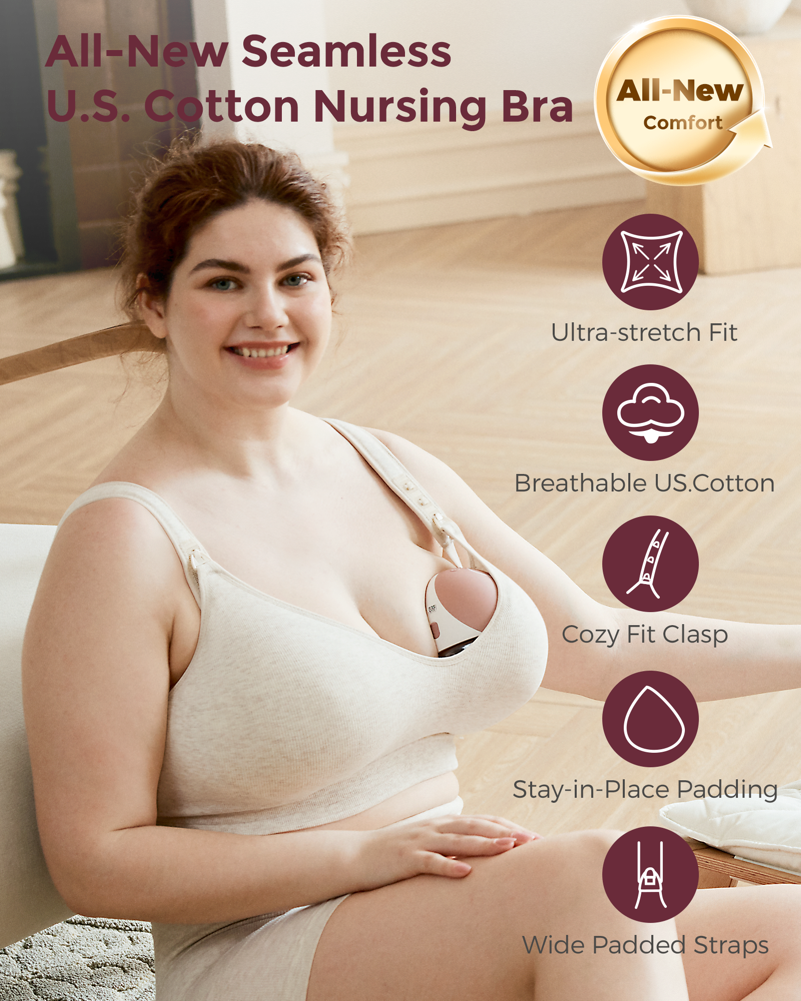 Busty Cotton Nursing Bras