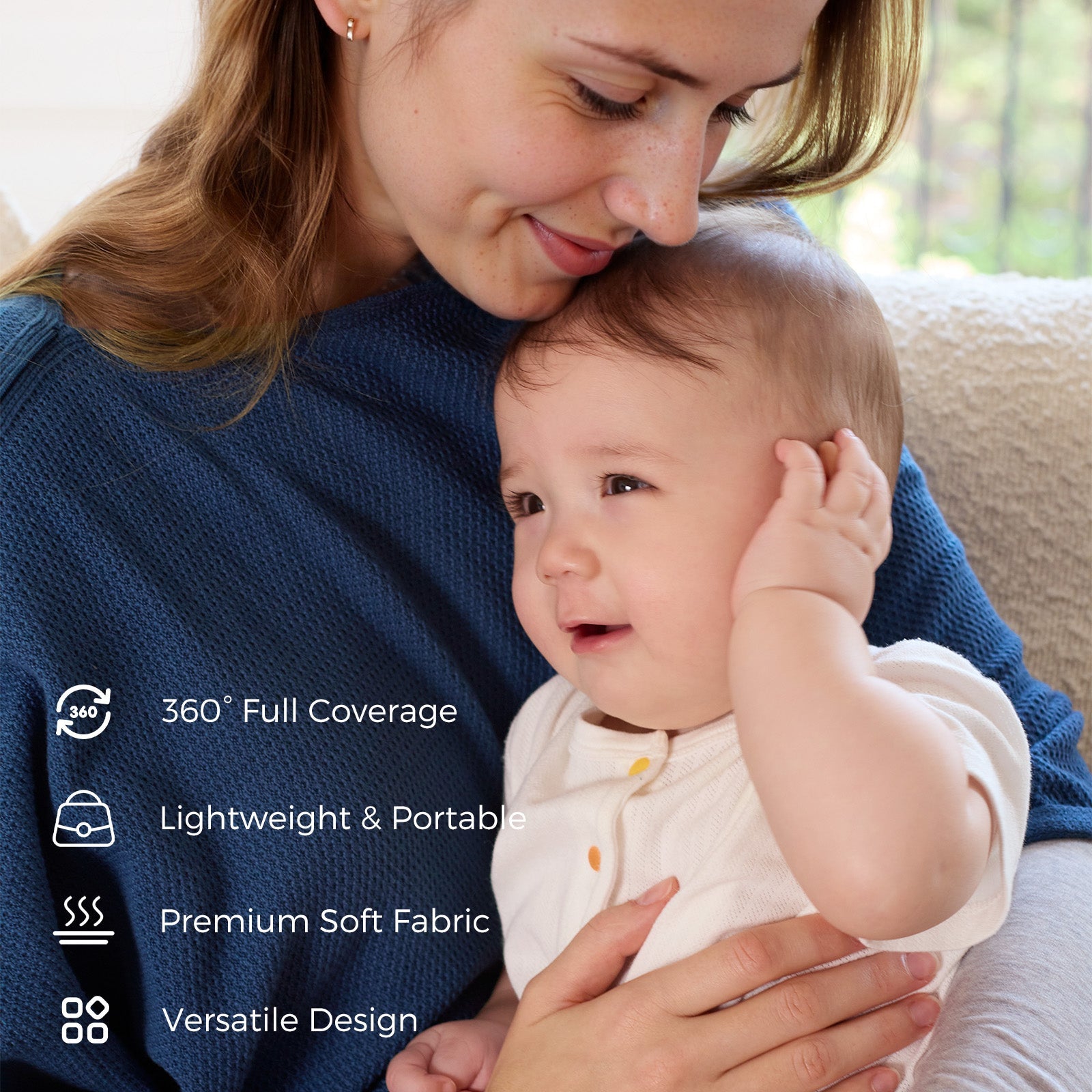 Nursing Cover - Soft, Breathable, Multi-Use Privacy Poncho