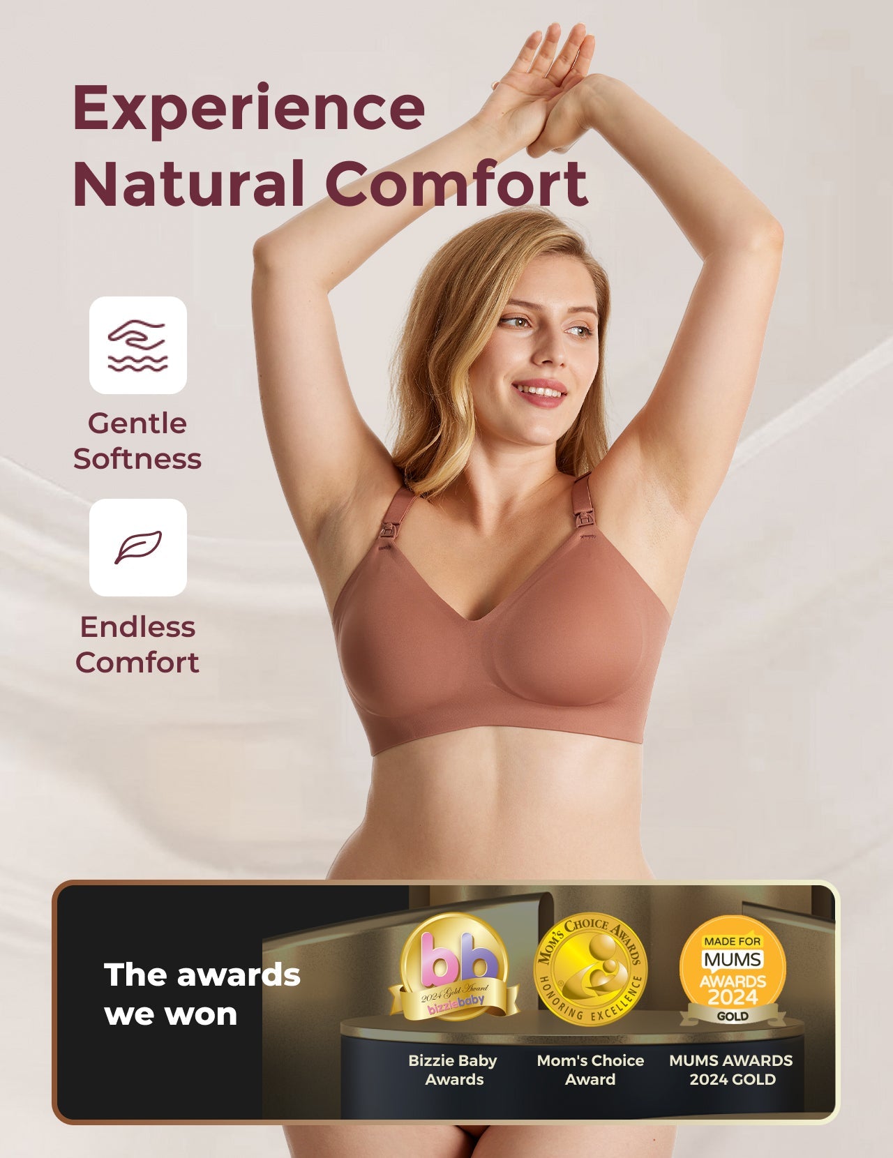 Ultra Soft Seamless Nursing Bra YN21 - Designed for M5 Pump