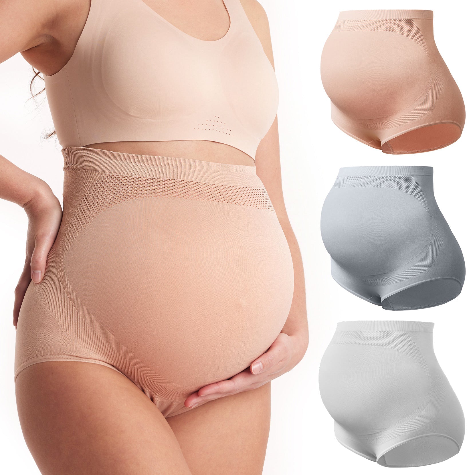 High Waist Pregnancy Seamless Soft Belly Support Panties