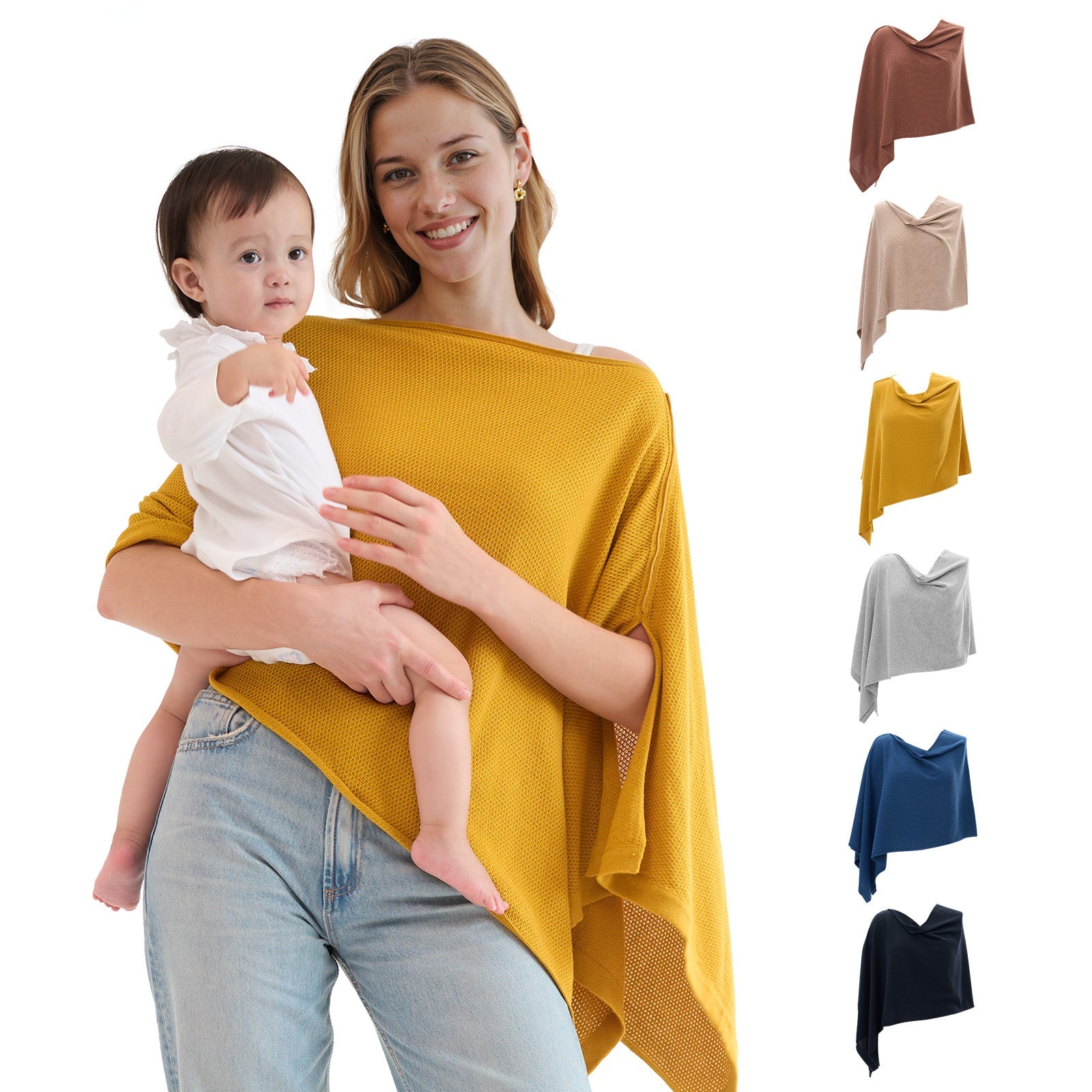 Nursing Cover - Soft, Breathable, Multi-Use Privacy Poncho