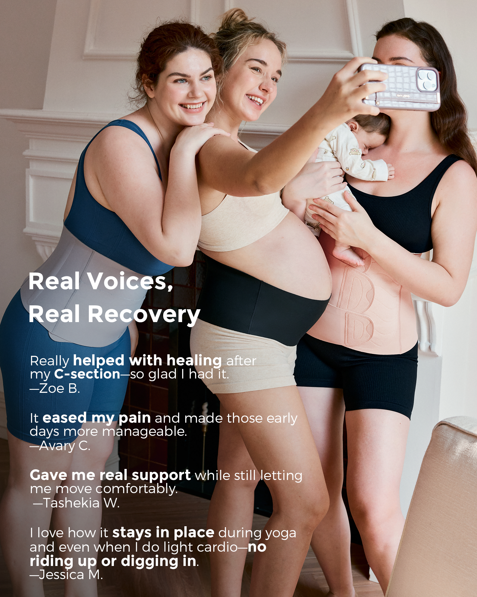 Postpartum Recovery Bundle: Ergonest Belly Band and Postpartum Petite Belly Band