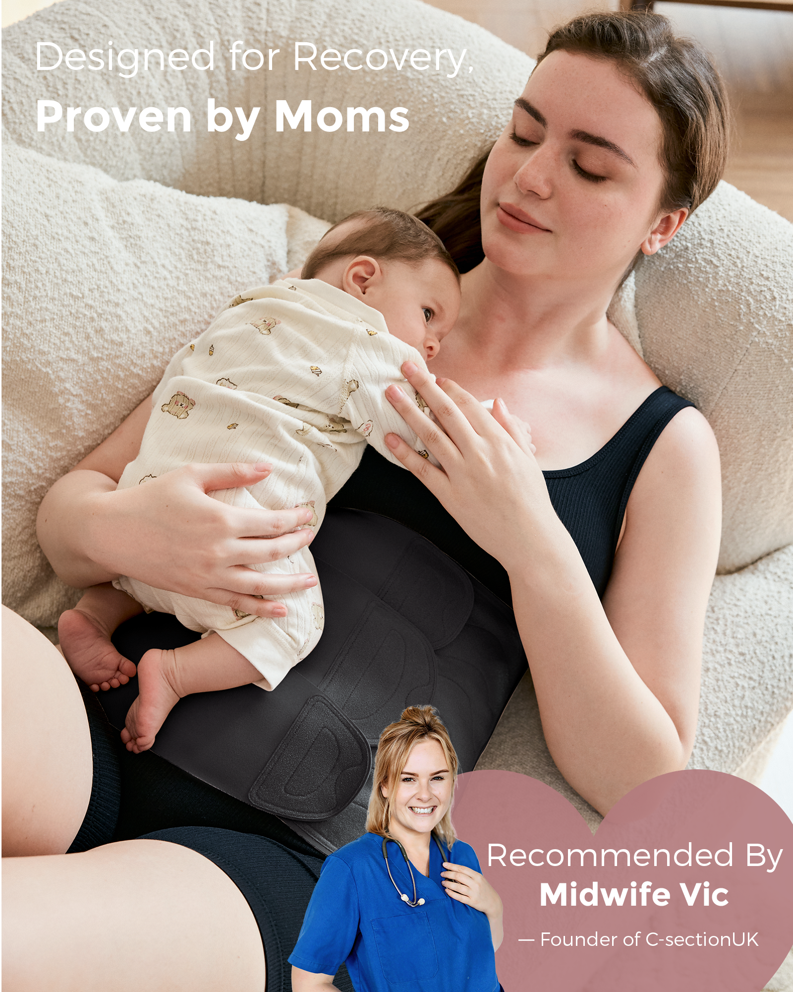 Postpartum Recovery Bundle: Ergonest Belly Band and Postpartum Petite Belly Band