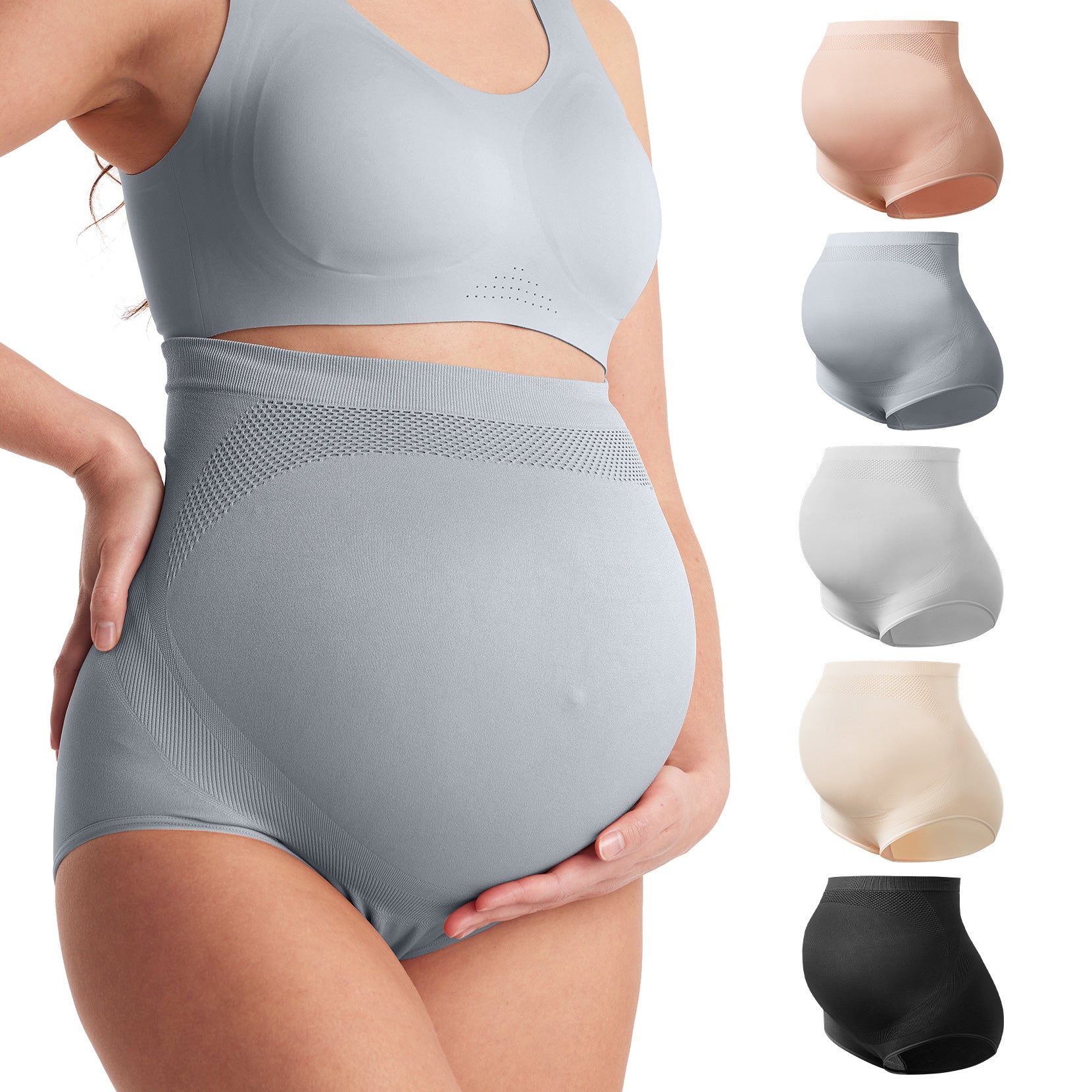 High Waist Pregnancy Seamless Soft Belly Support Panties