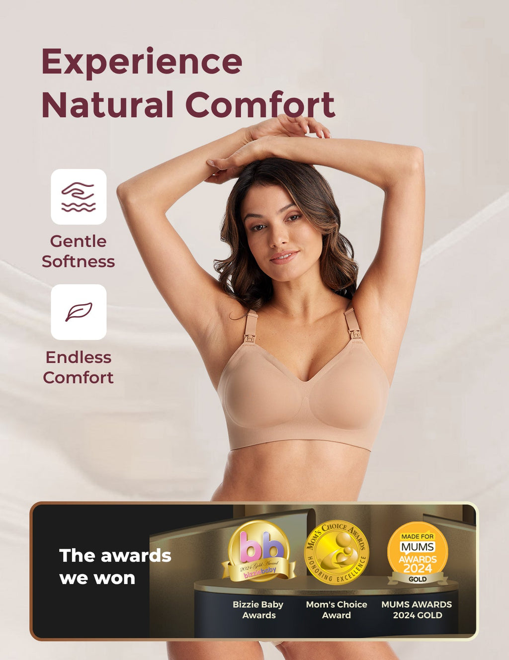Ultra Soft Seamless Nursing Bra YN21 - Designed for M5 Pump