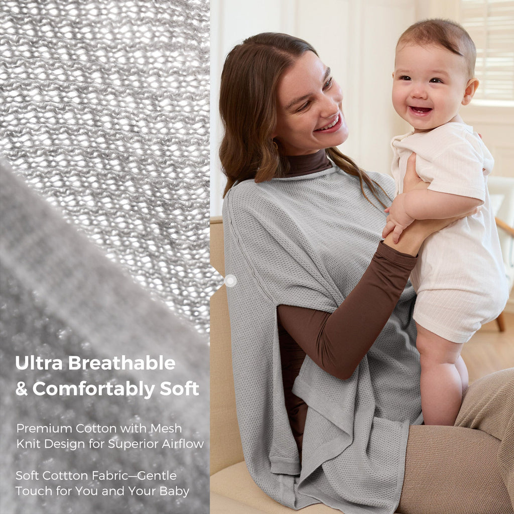 Nursing Cover - Soft, Breathable, Multi-Use Privacy Poncho