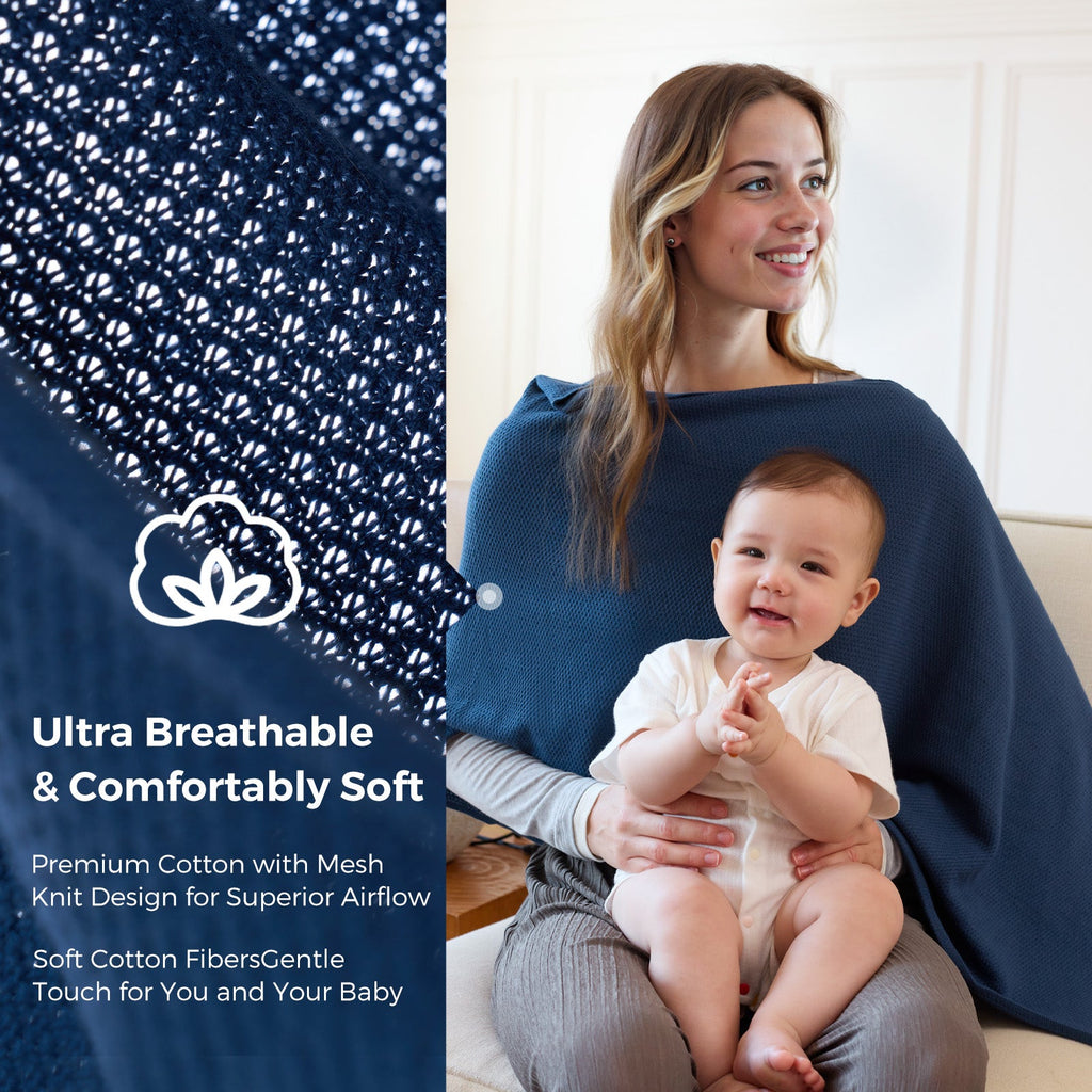 Nursing Cover - Soft, Breathable, Multi-Use Privacy Poncho