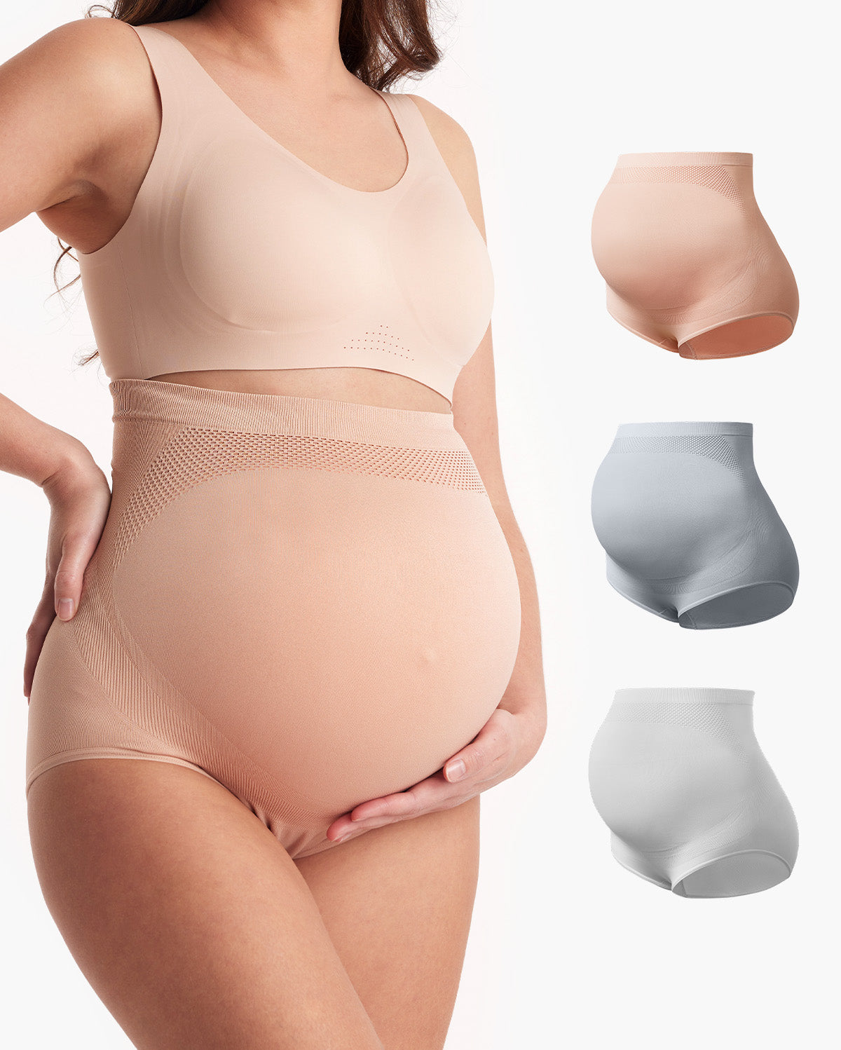 High Waist Pregnancy Seamless Soft Belly Support Panties