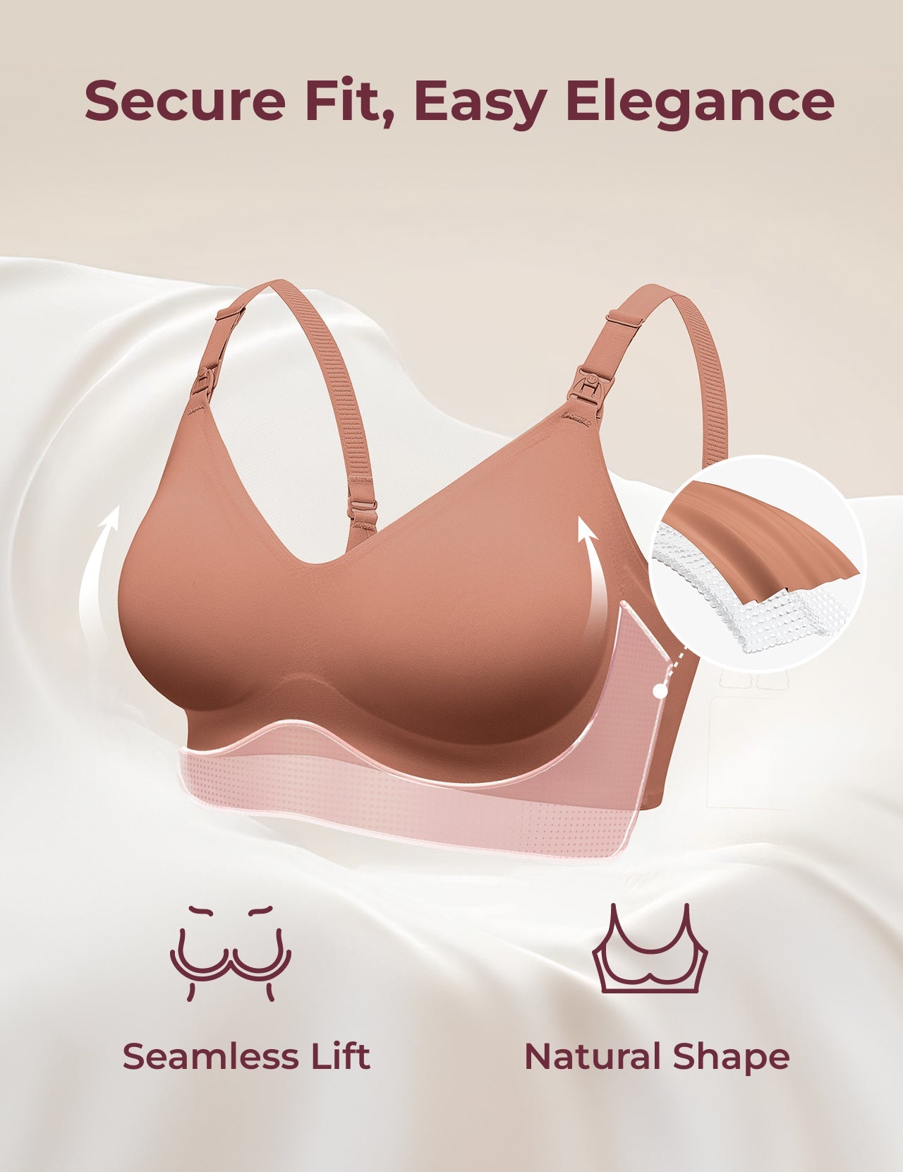 Ultra Soft Seamless Nursing Bra YN21 - Designed for M5 Pump