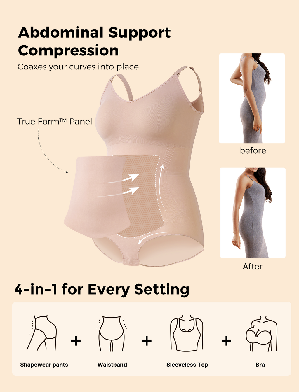 Shapewear Bodysuit - Postpartum & Daily Dress