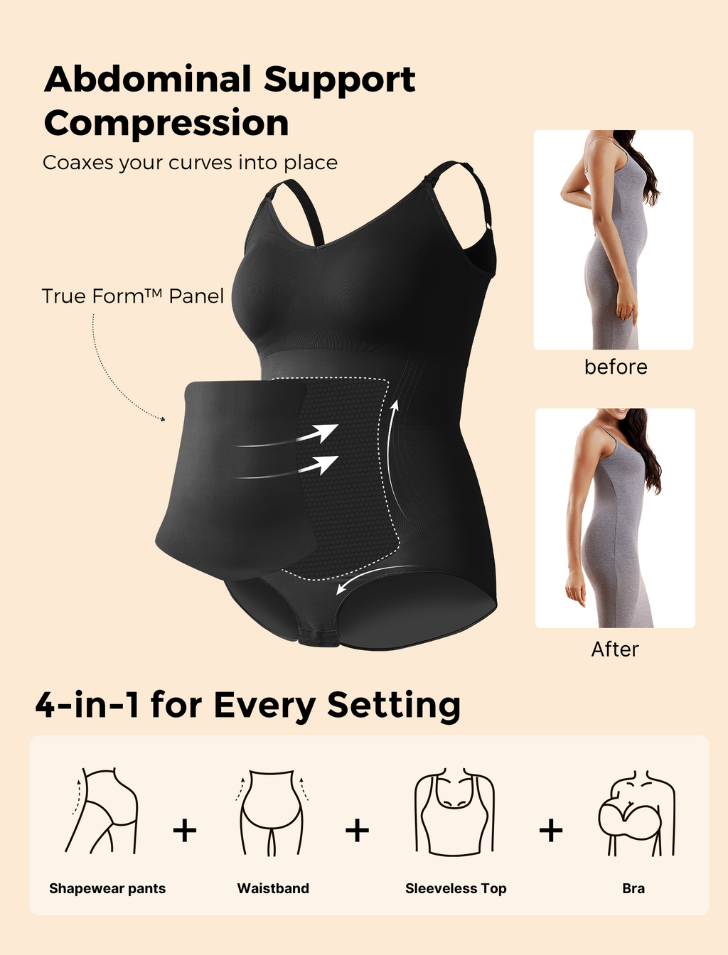 Shapewear Bodysuit - Postpartum & Daily Dress