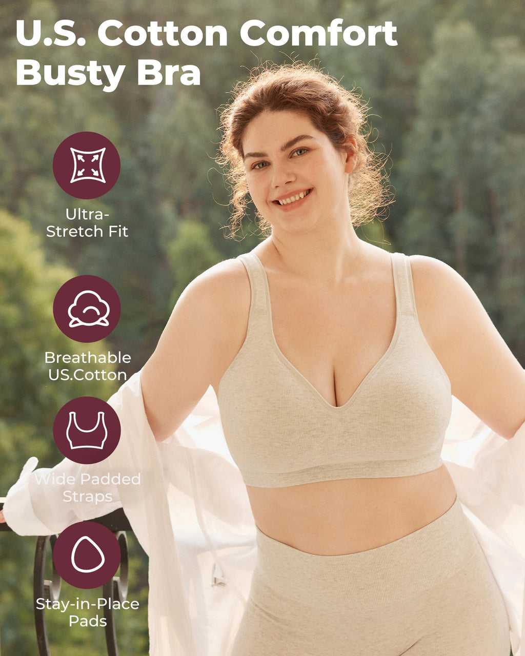 Seamless U.S. Cotton Busty Everyday Bras