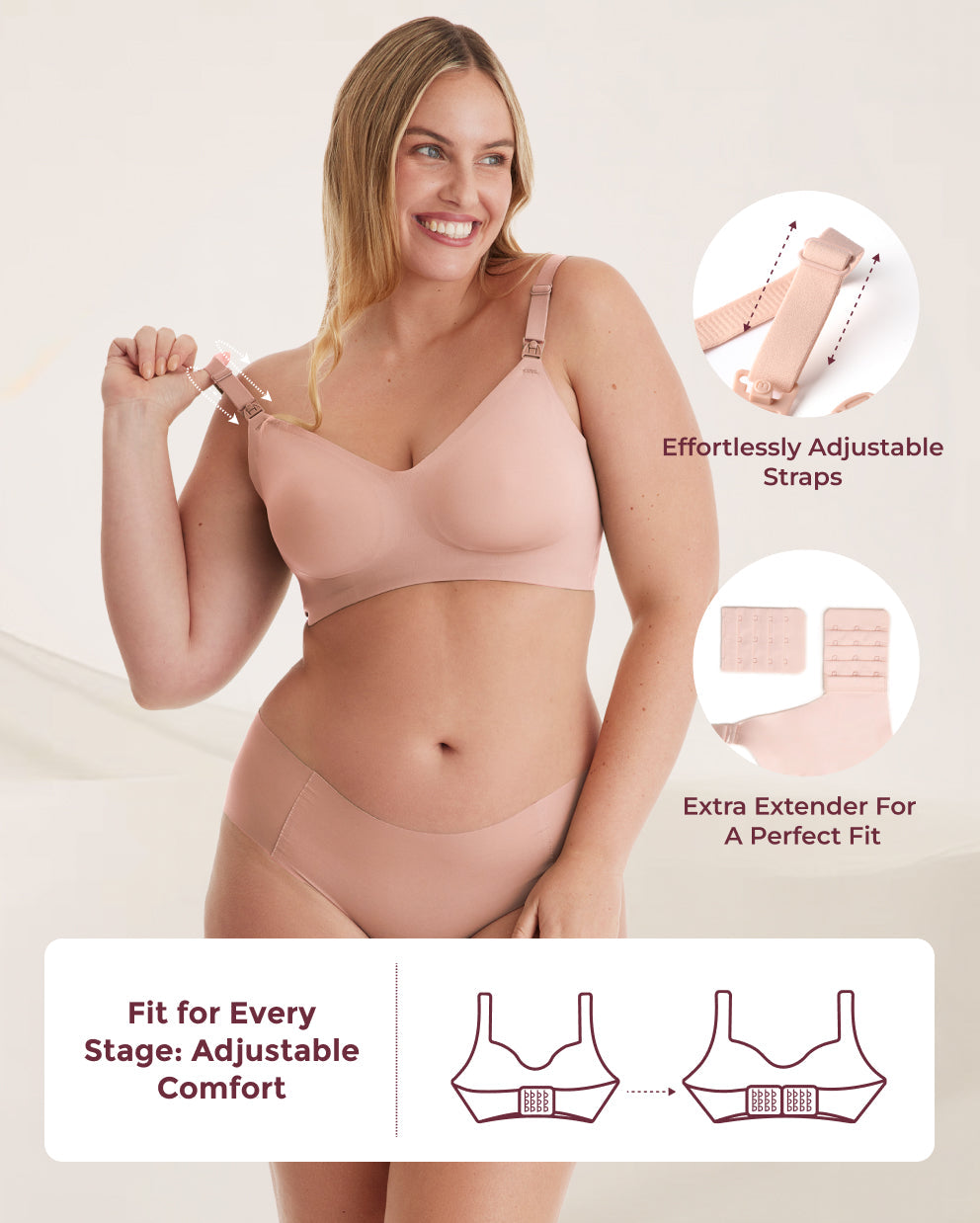 Pregnancy Comfort Bundle: Ergonest Belly Band and Ultra Soft Seamless Nursing Bra YN21