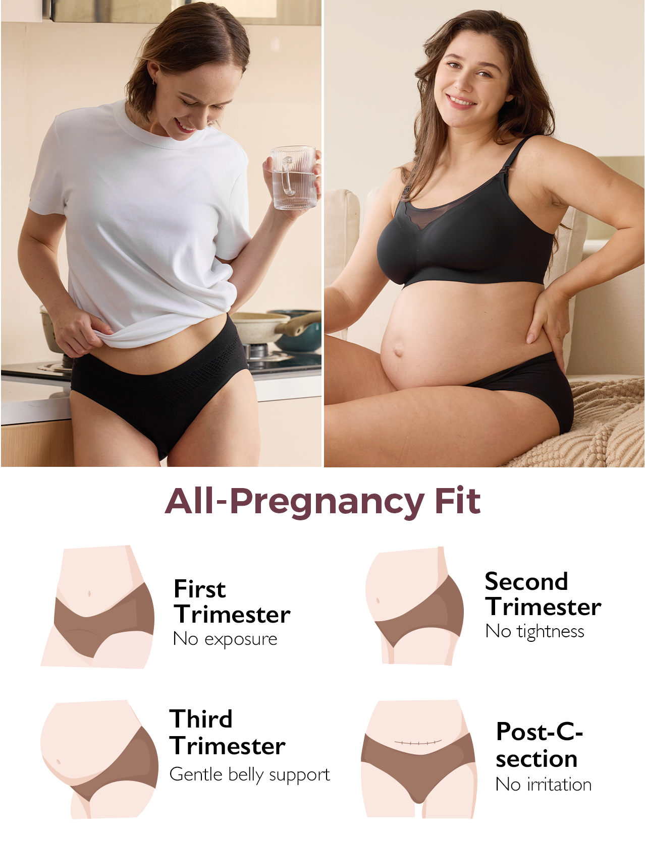 Bamboo Pregnancy Postpartum Panties Underwear