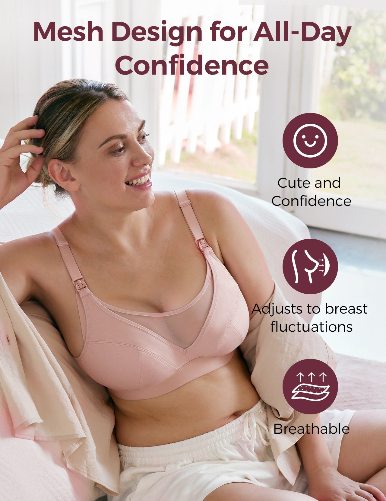 Bamboo - Ultra-Soft & Cool Breeze Pumping & Nursing Bra - HF018