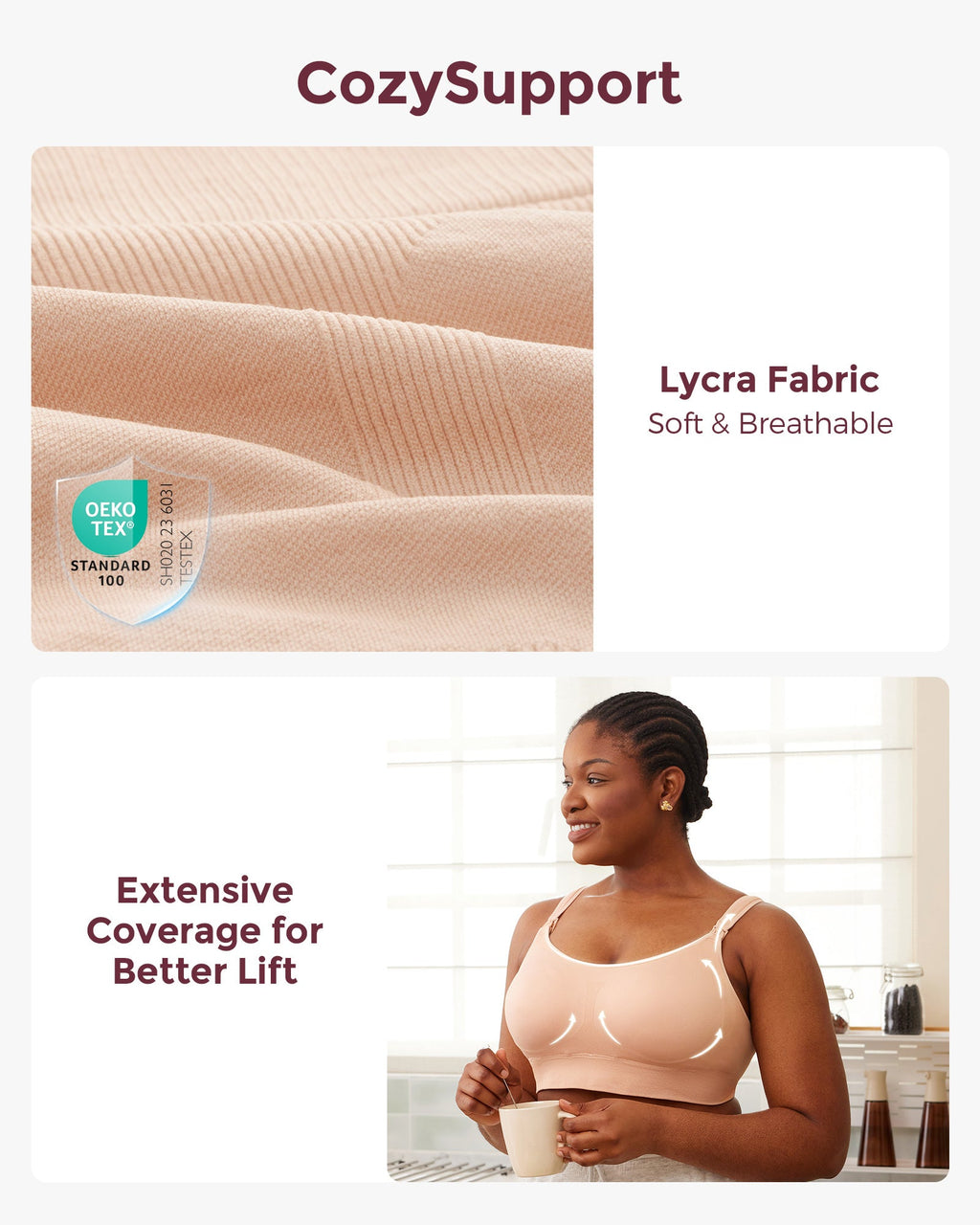 Momcozy Hands-Free Pumping Bra All-in-One with Fixed Padding