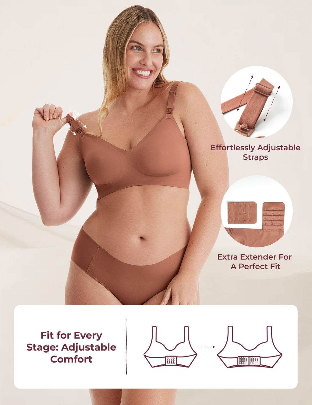 Ultra Soft Seamless Nursing Bra YN21 - Designed for M5 Pump