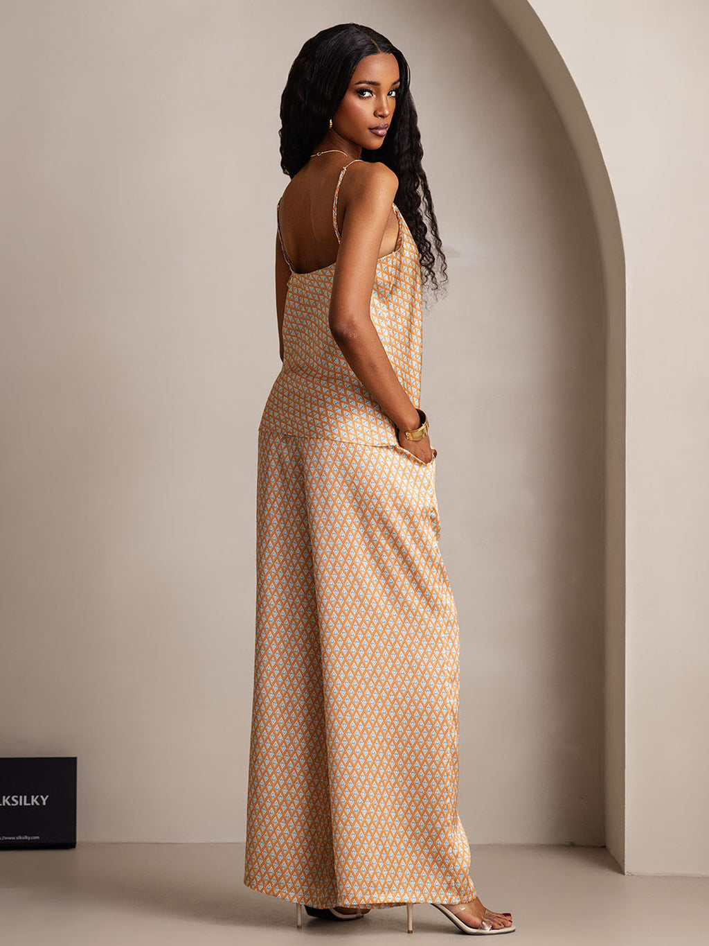 Silk Cami & Wide Leg Pants Pajama Set