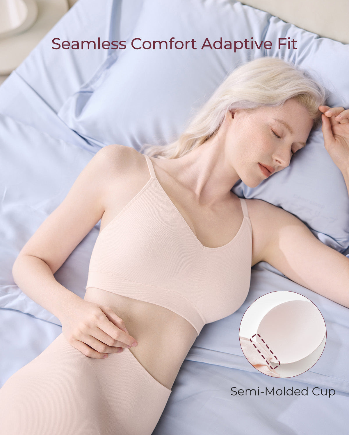 Seamless Sleep Bra - Wireless, Stretchy & Soft