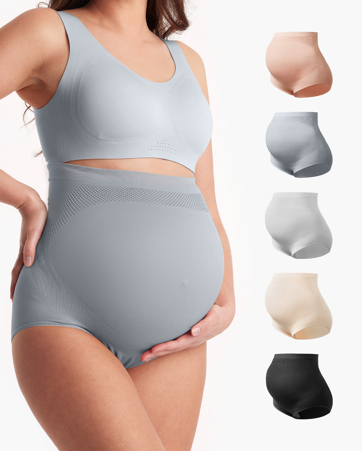 High Waist Pregnancy Seamless Soft Belly Support Panties