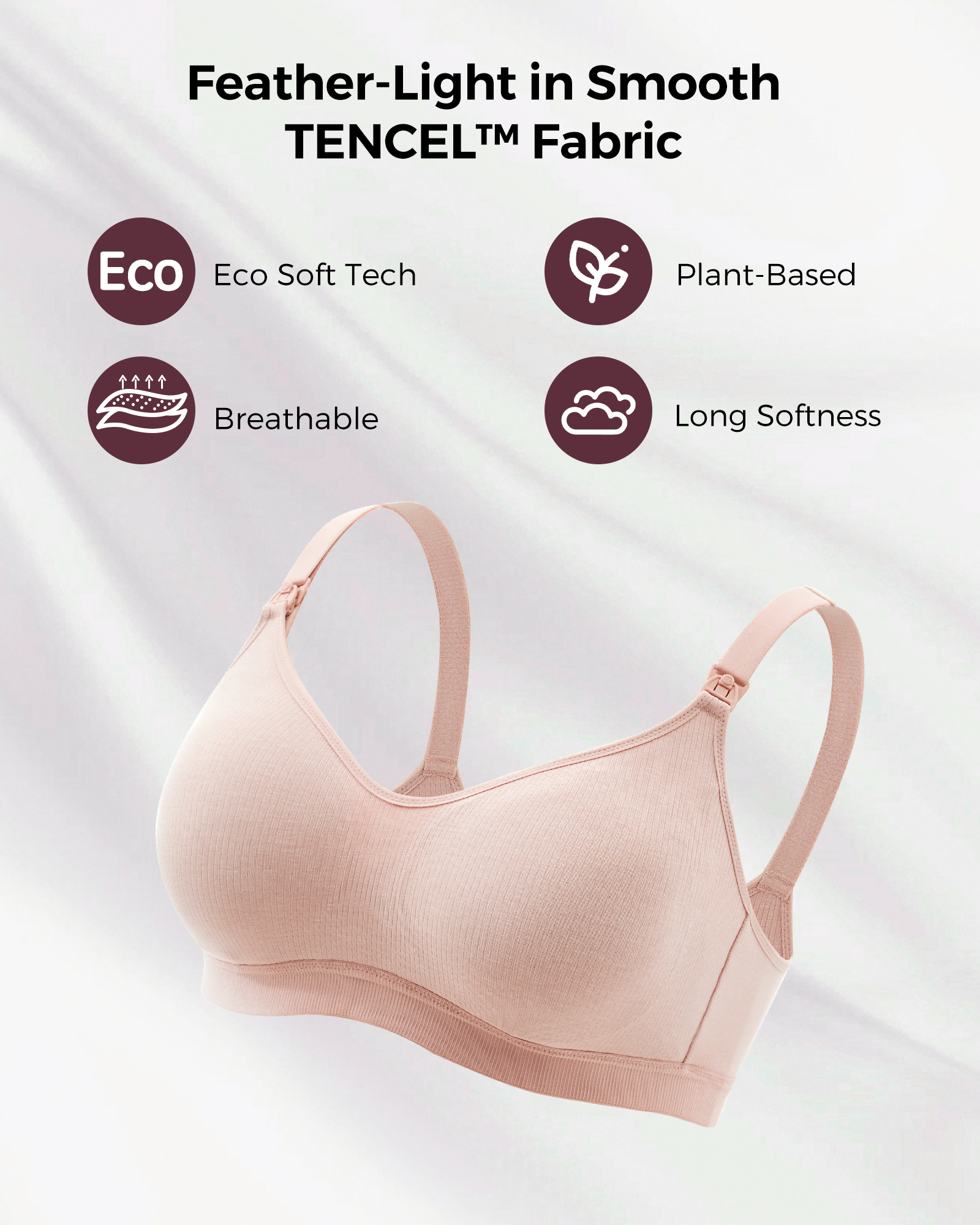 Tencel™ Fabric Seamless Breast Pump Bra