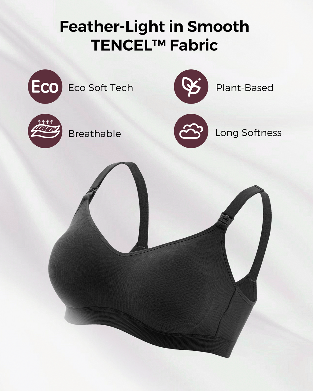 Tencel™ Fabric Seamless Breast Pump Bra
