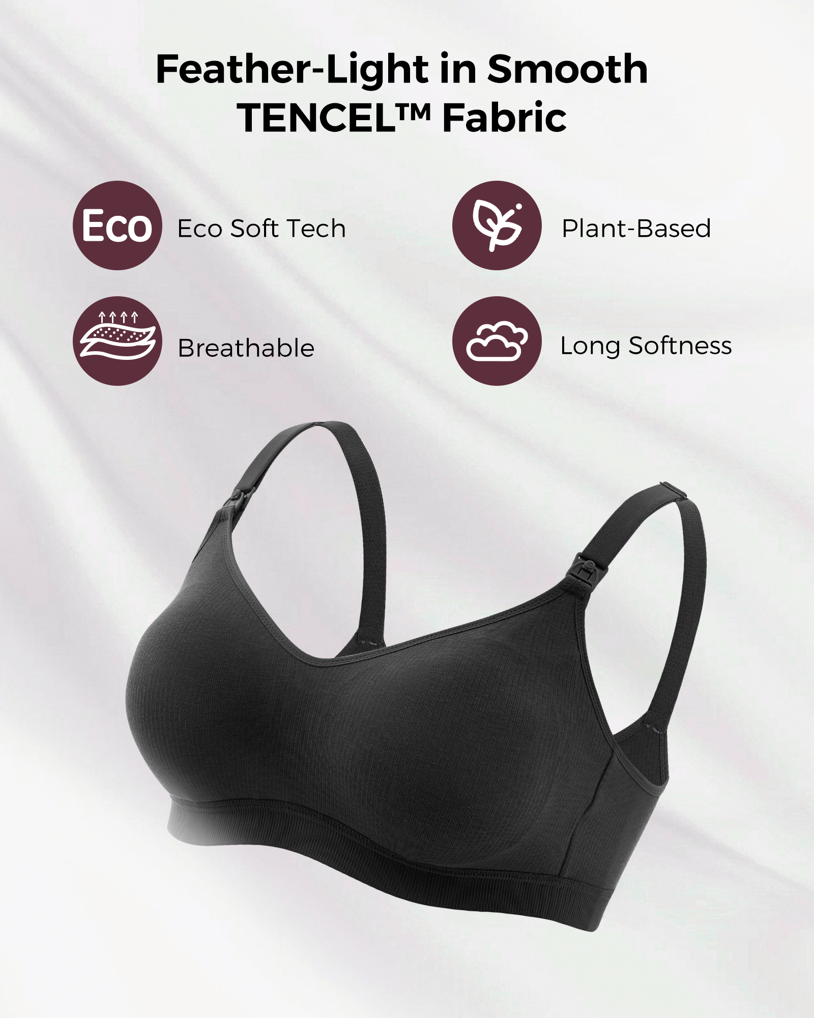 Tencel™ Fabric Seamless Breast Pump Bra