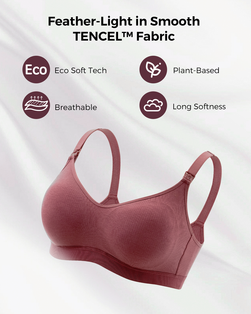 Tencel™ Fabric Seamless Breast Pump Bra