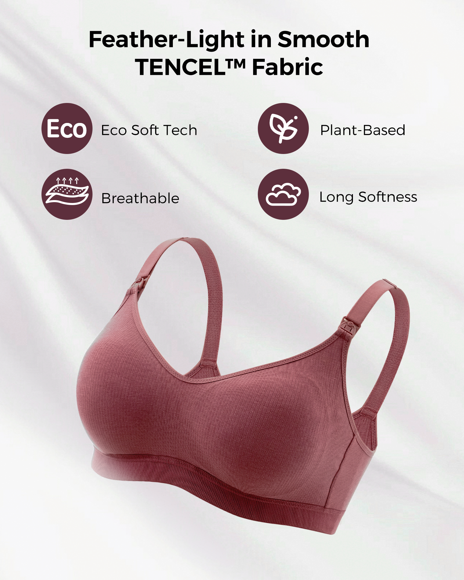 Tencel™ Fabric Seamless Breast Pump Bra