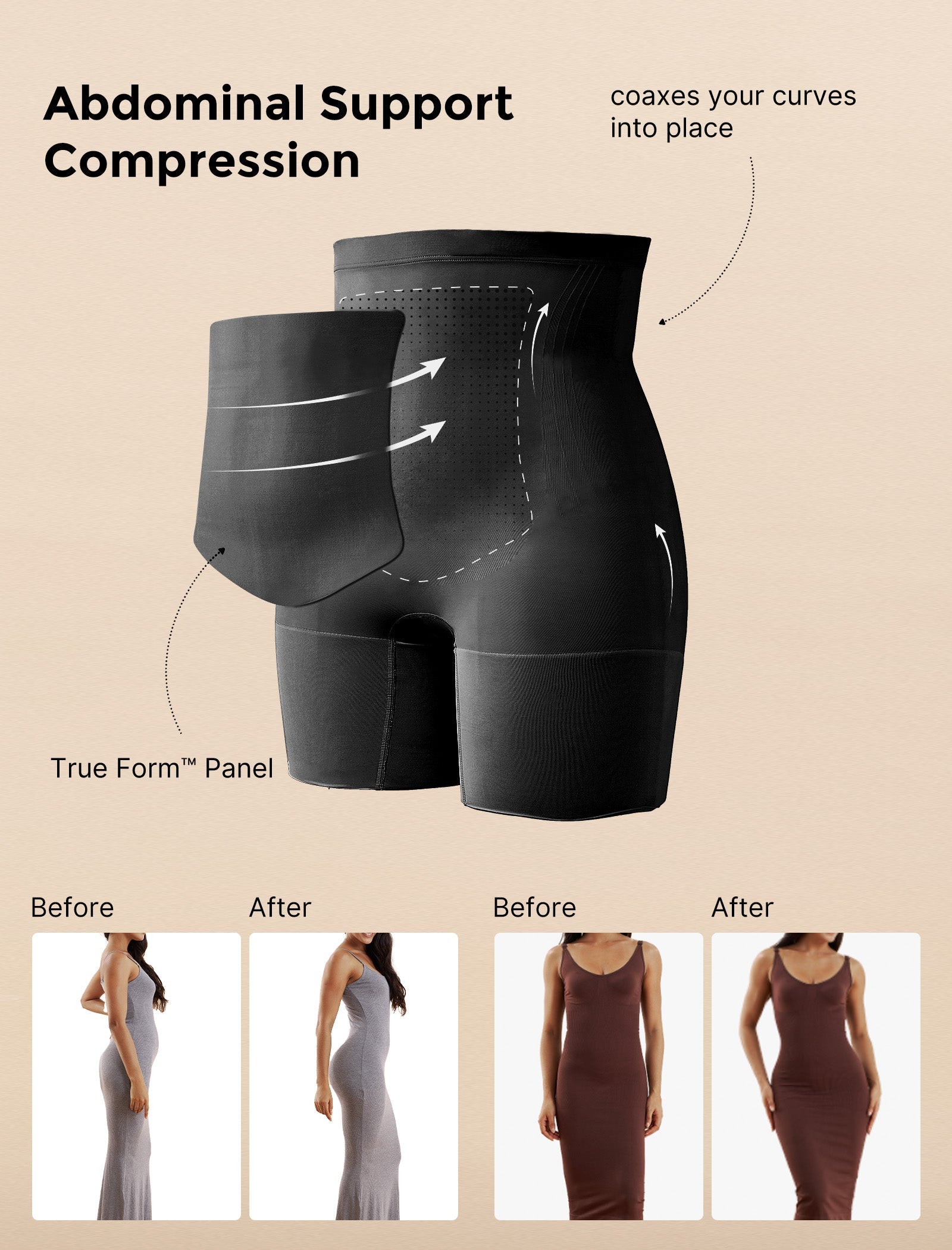 Seamless Tummy Shapewear Shorts - Postpartum & Daily Dress