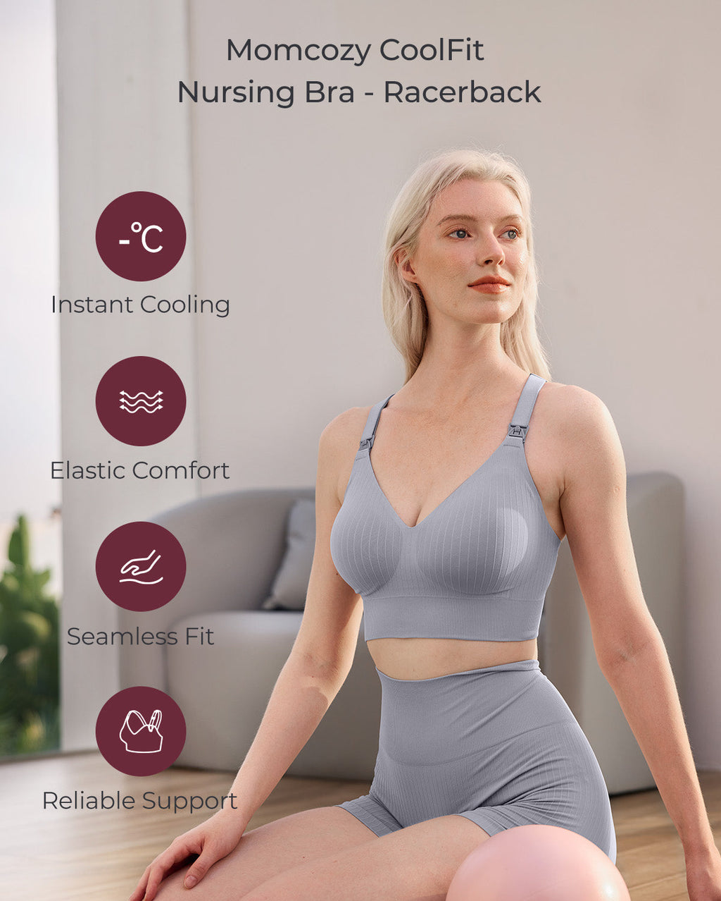 CoolFit Nursing Sports Bra - Racerback