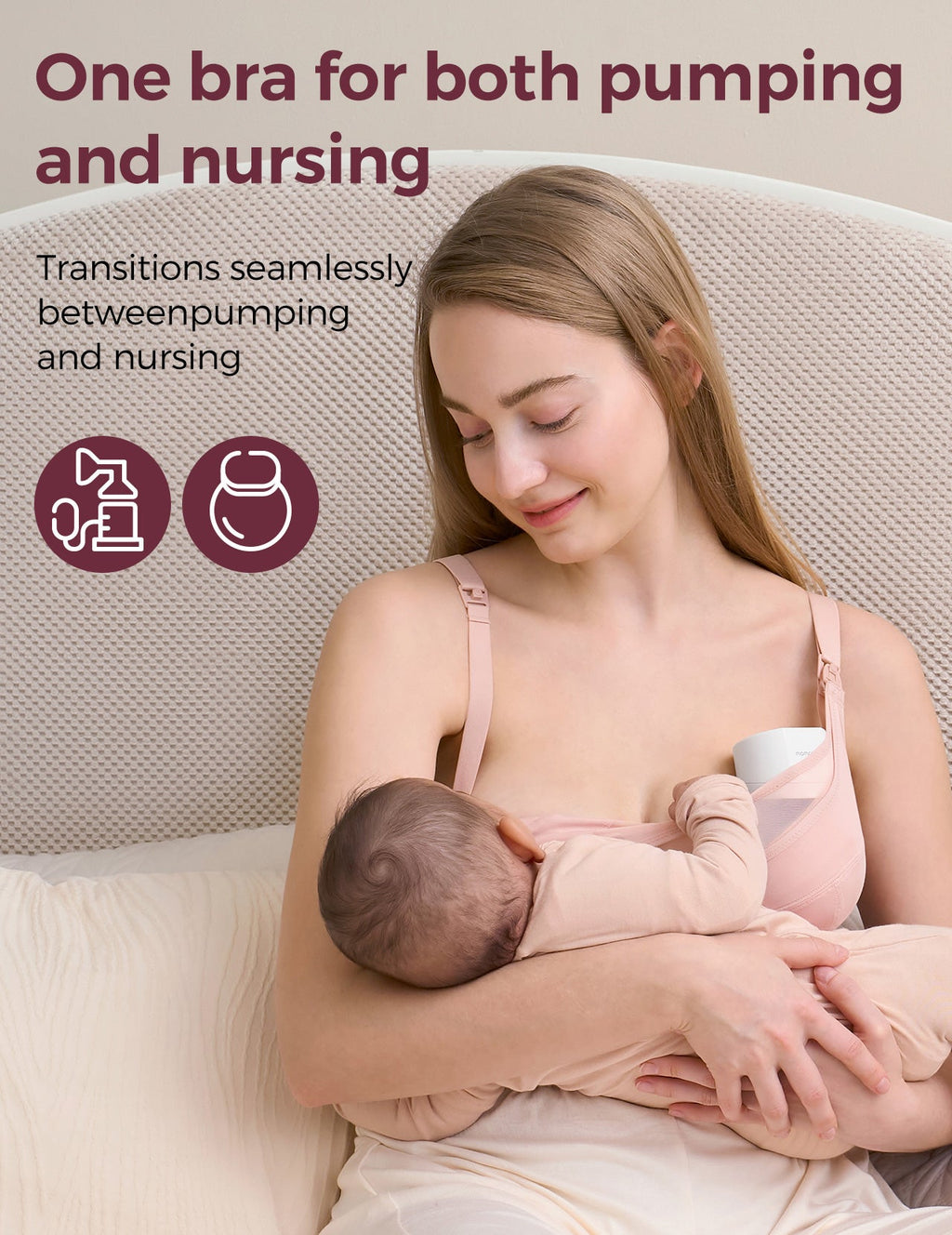 Bamboo - Ultra-Soft & Cool Breeze Pumping & Nursing Bra - HF018