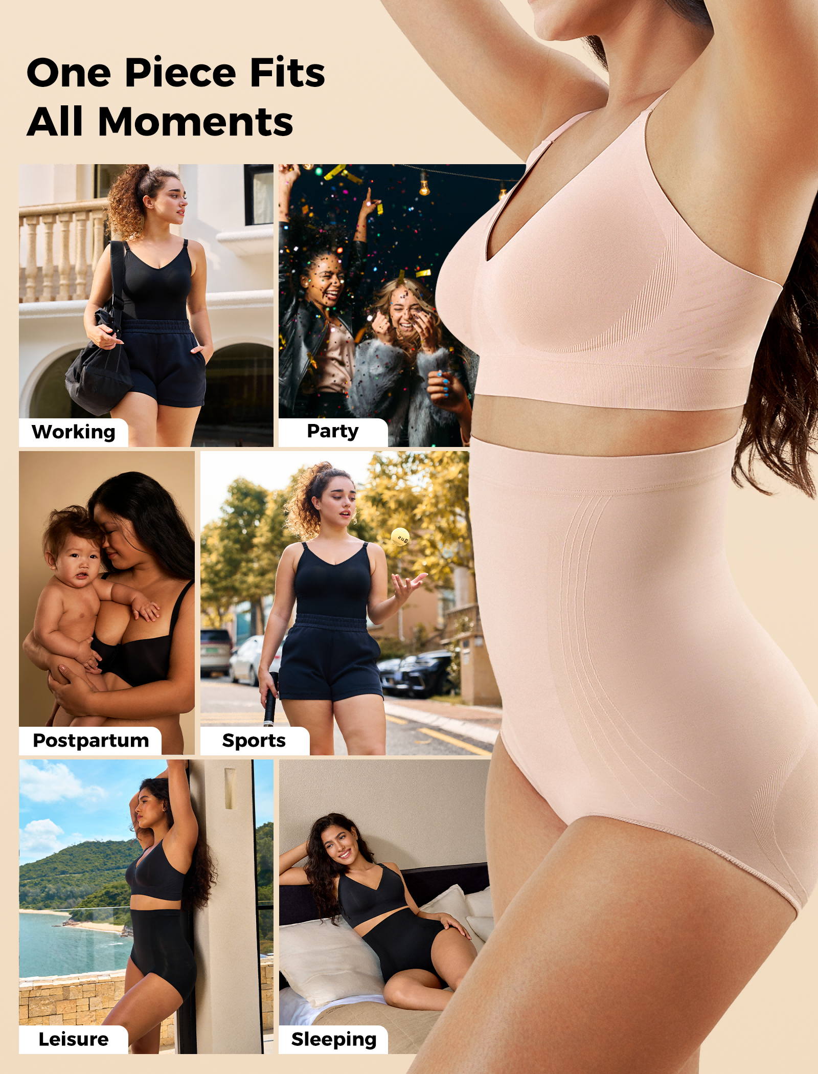 Seamless Tummy Shapewear Panties - Postpartum & Daily Dress