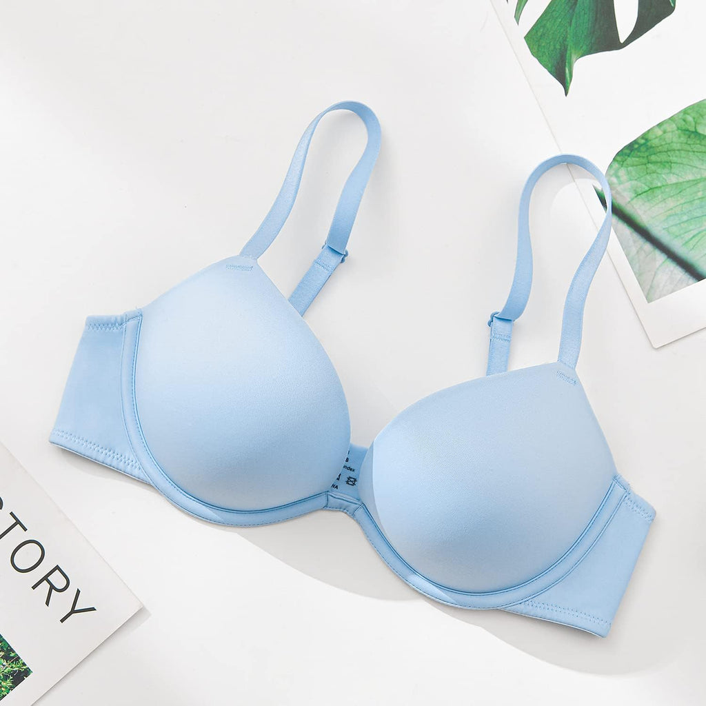 Push Up Bra Deep V Plunge Underwire T-Shirt Bra Multiway 2 Cups Up