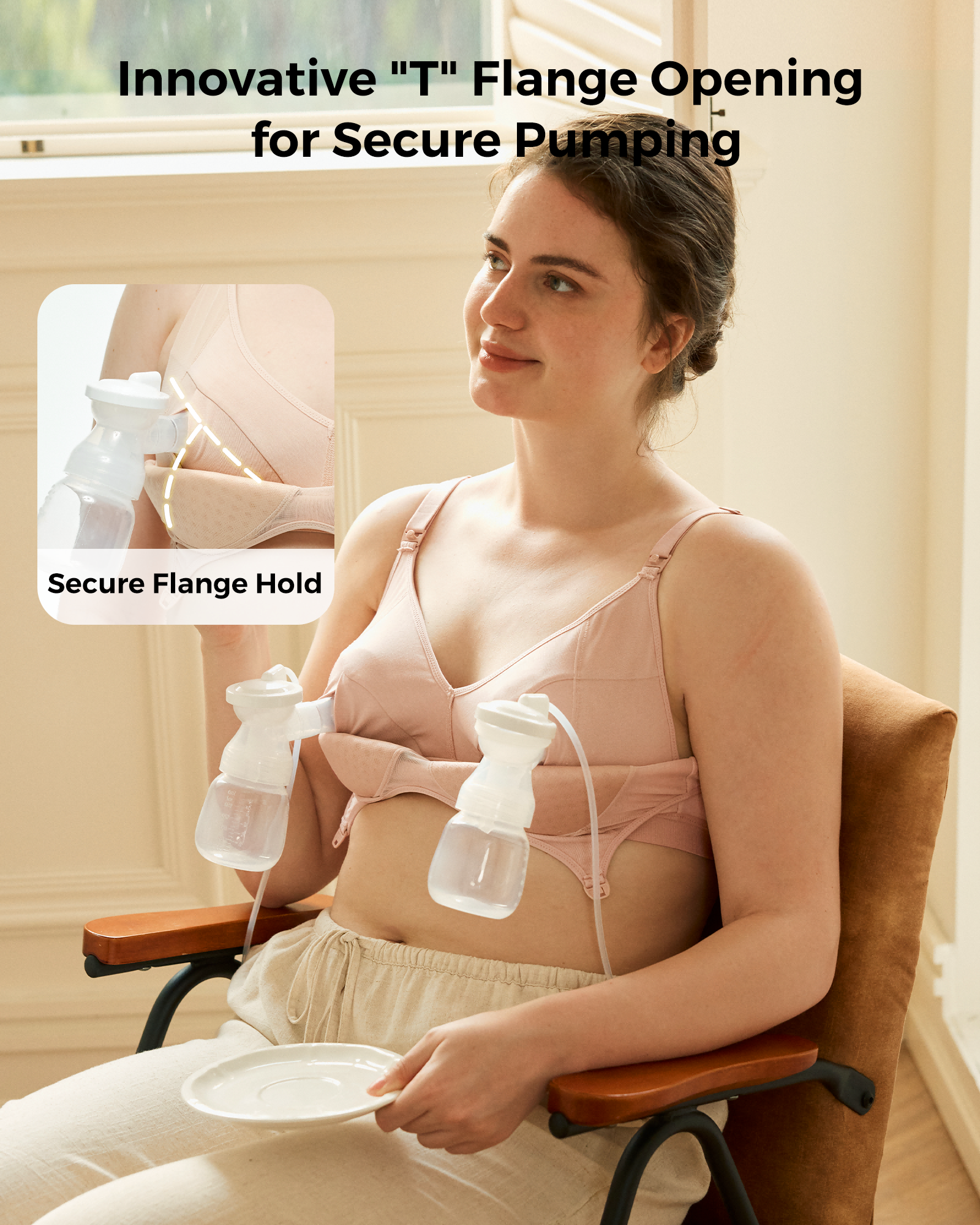 Tencel™ Fabric Seamless Breast Pump Bra