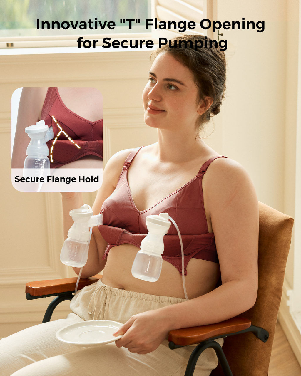 Tencel™ Fabric Seamless Breast Pump Bra