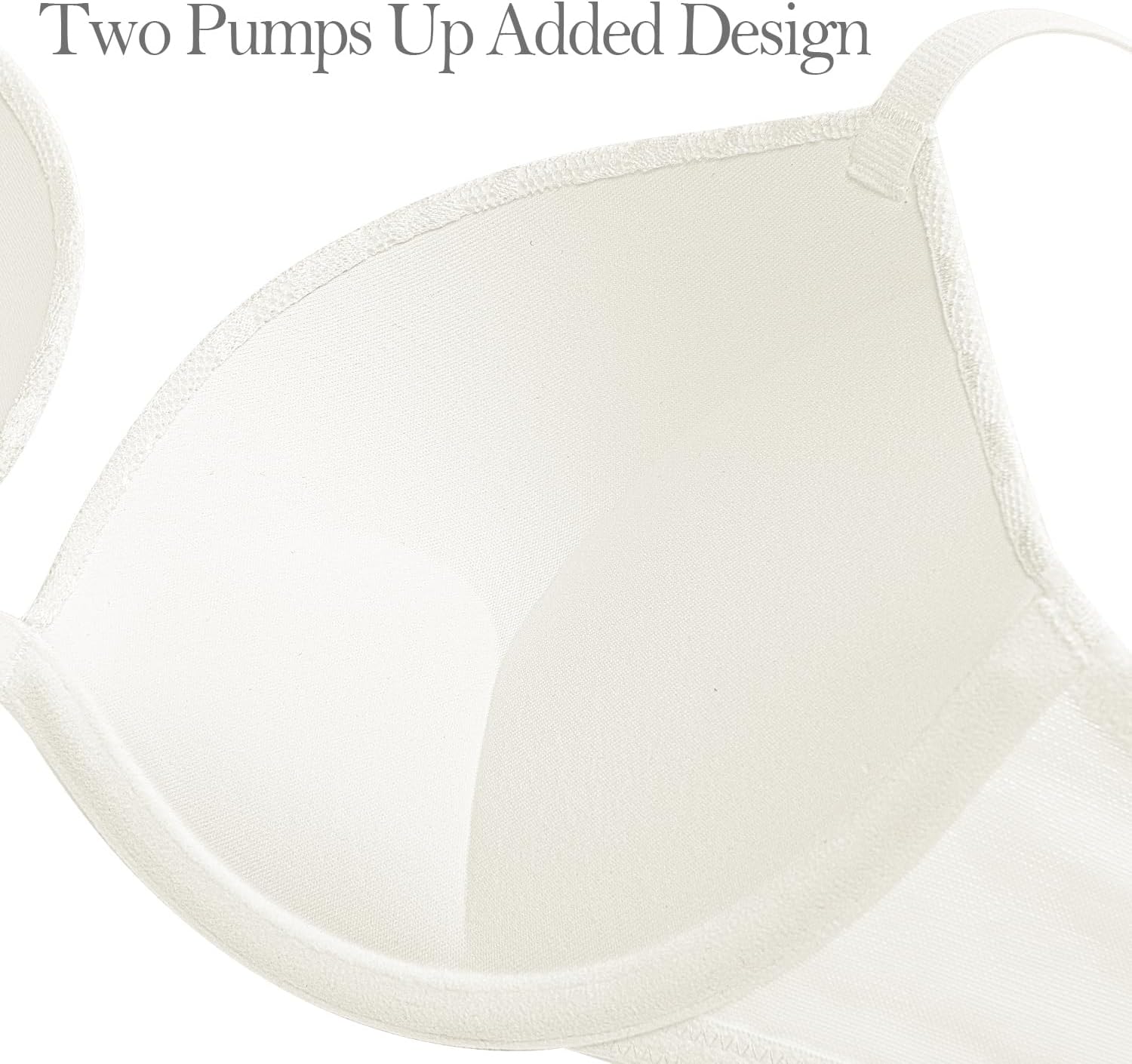 Push Up Bra Deep V Plunge Underwire T-Shirt Bra Multiway 2 Cups Up