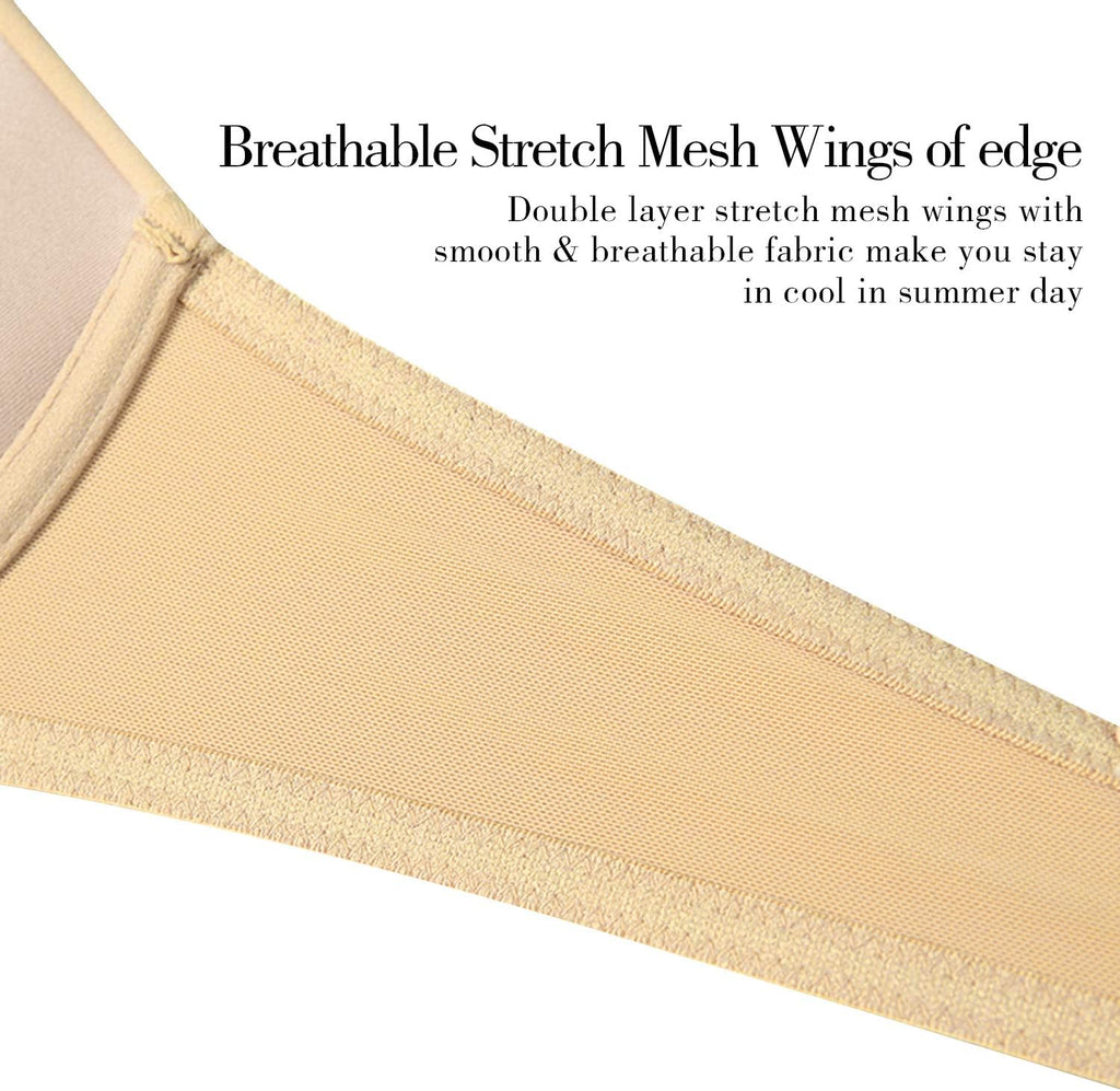 Push Up Bra Deep V Plunge Underwire T-Shirt Bra Multiway 2 Cups Up