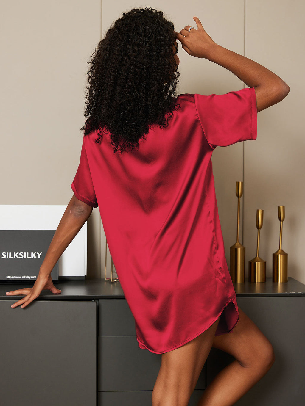 Pure Silk Short Sleeve Pajamas