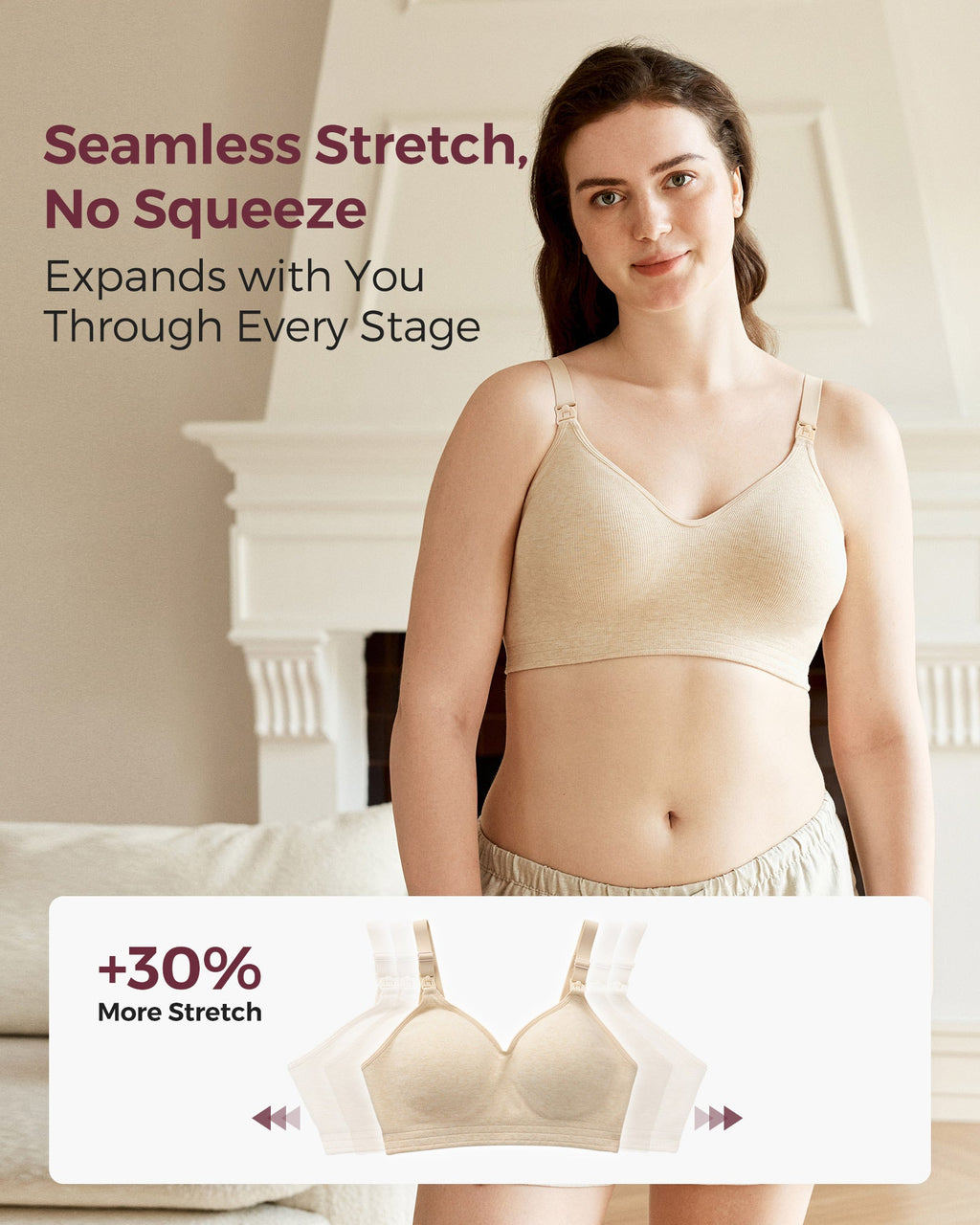 Soft U.S. Cotton Seamless Maternity Bra