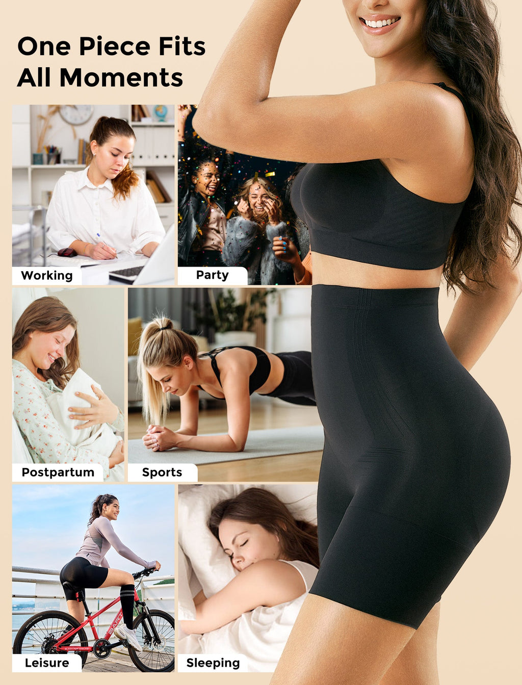 Seamless Tummy Shapewear Shorts - Postpartum & Daily Dress