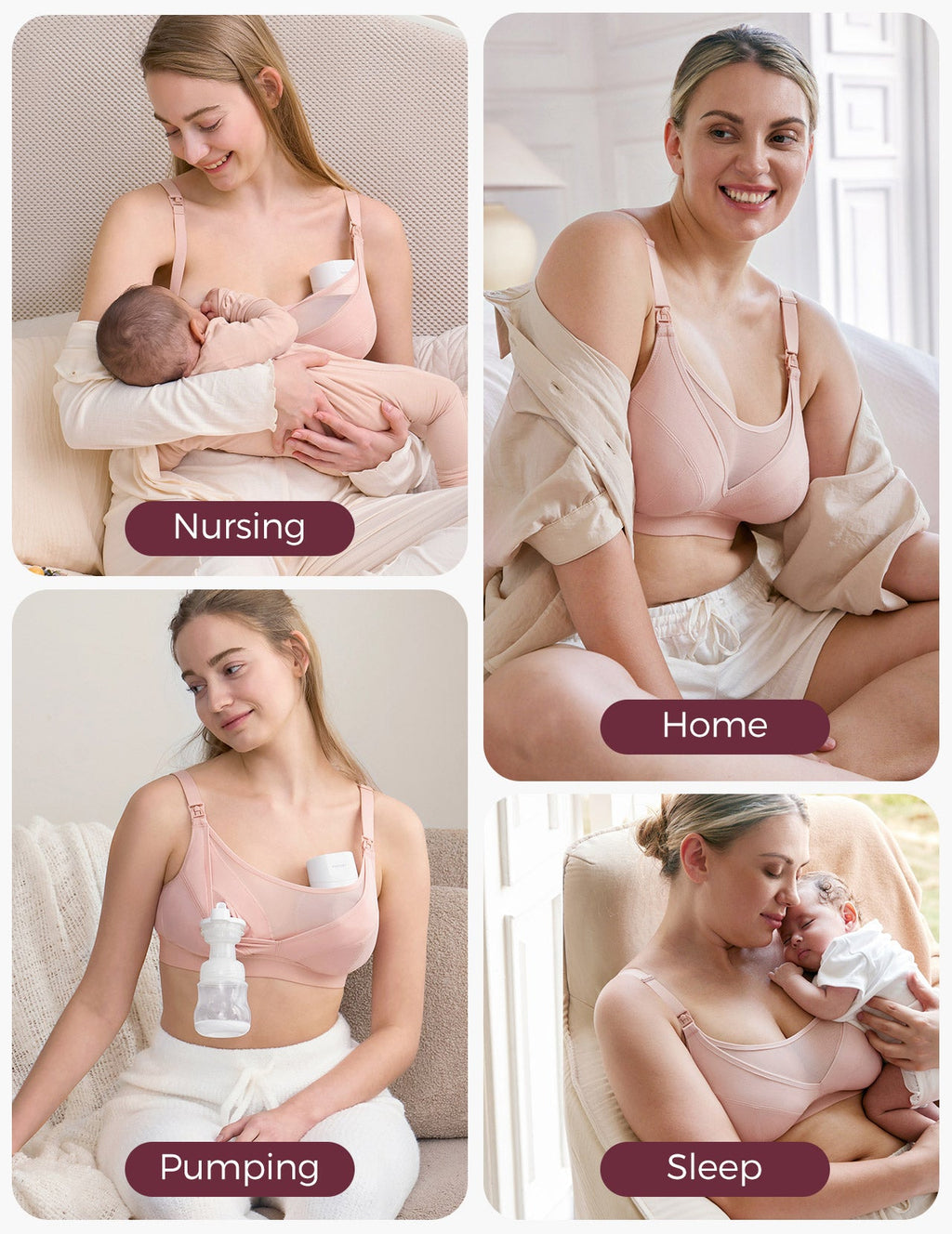 Bamboo - Ultra-Soft & Cool Breeze Pumping & Nursing Bra - HF018