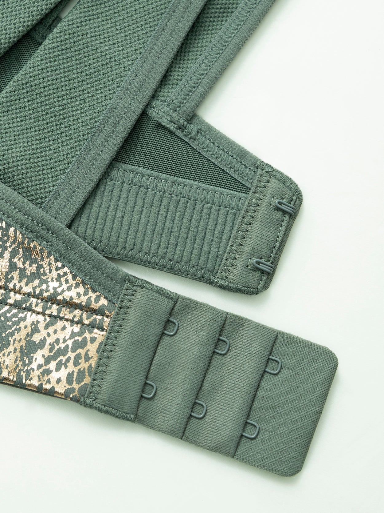 High Impact Sparkly Padded Racerback Bras Moss Green