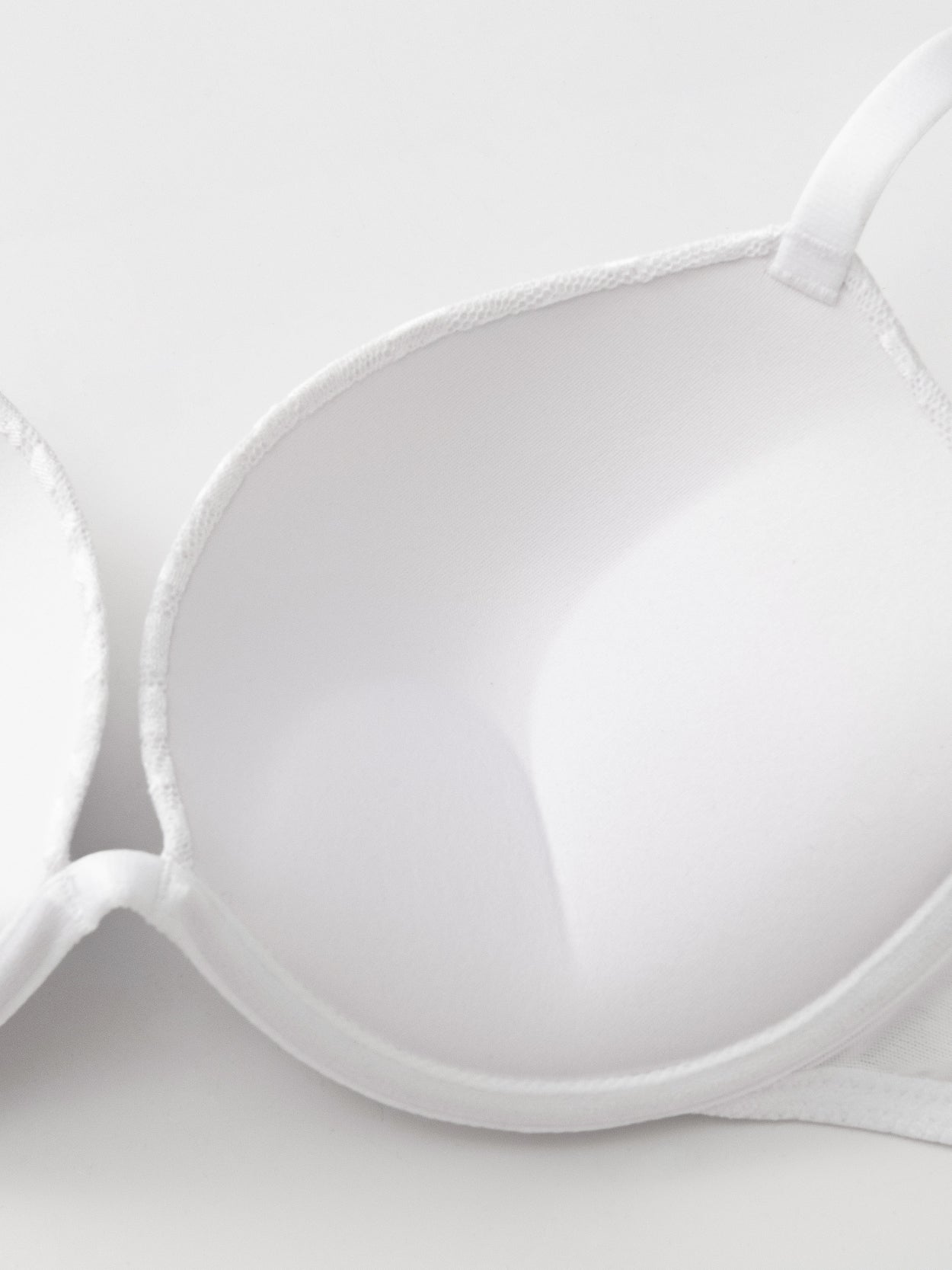 Push Up Deep V Plunge Underwire Multiway 2 Cups Up White